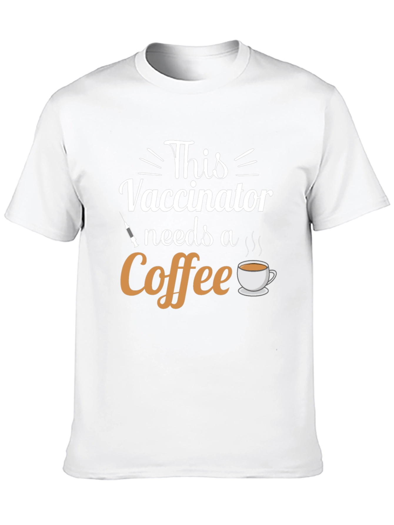 Vaccinator Needs Coffee T-Shirt - Black Cotton Tee