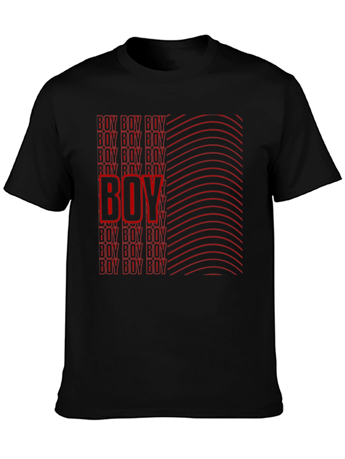 Boy Graphic Print Black T-Shirt