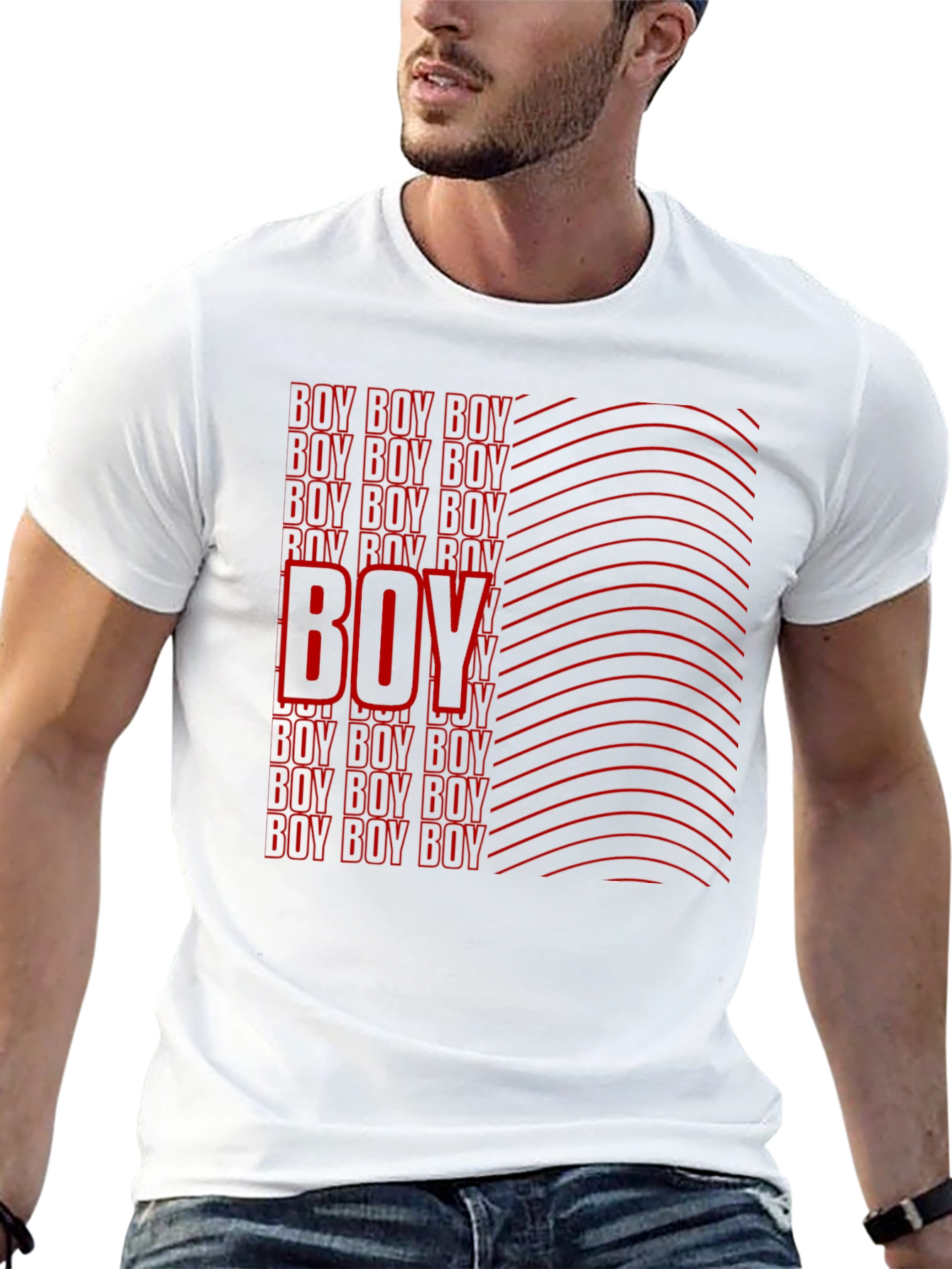 Boy Graphic Print Black T-Shirt