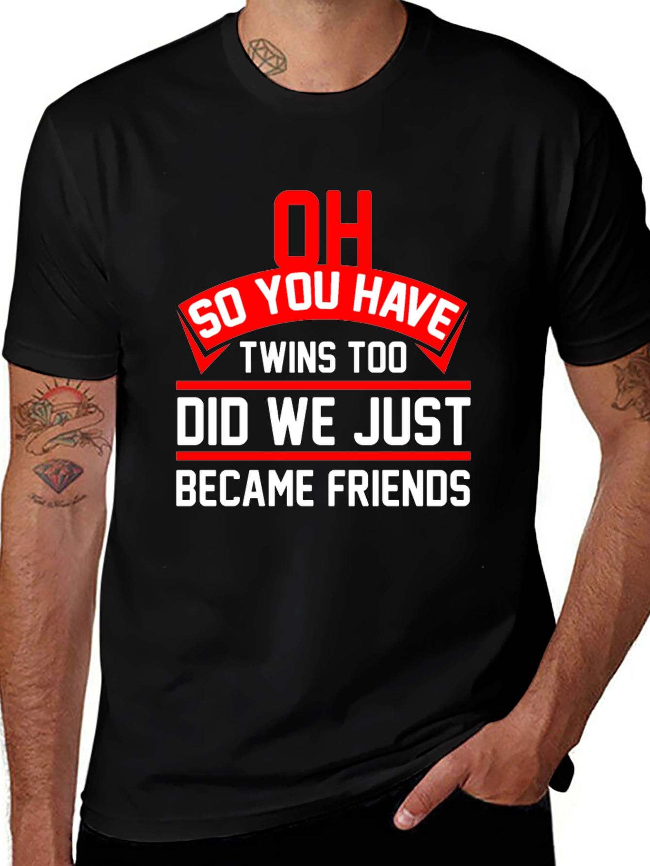 Twins Too? Funny Graphic T-Shirt