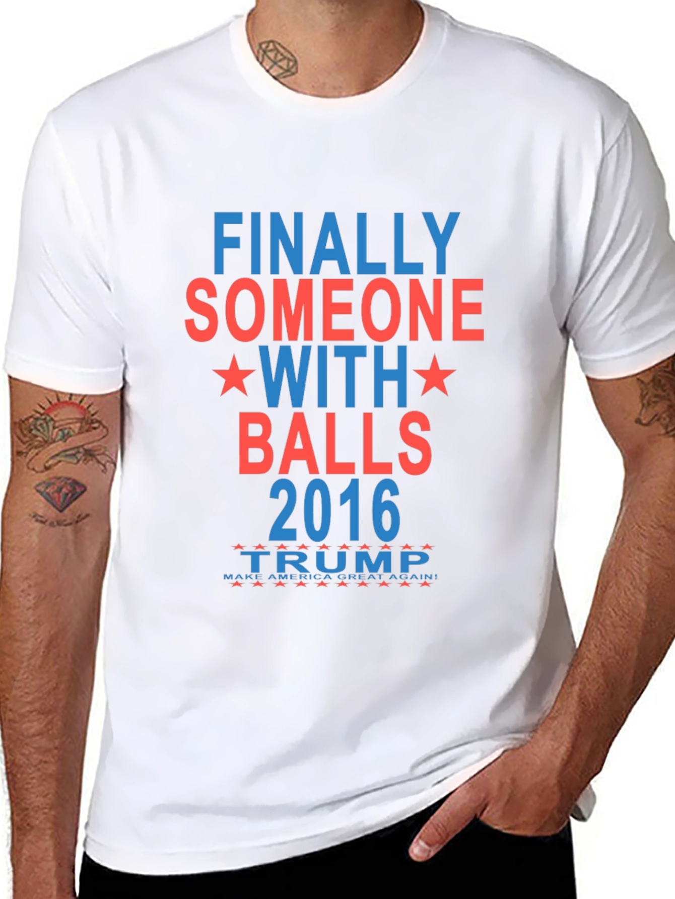 Finally Someone With Balls 2016 Trump T-Shirt