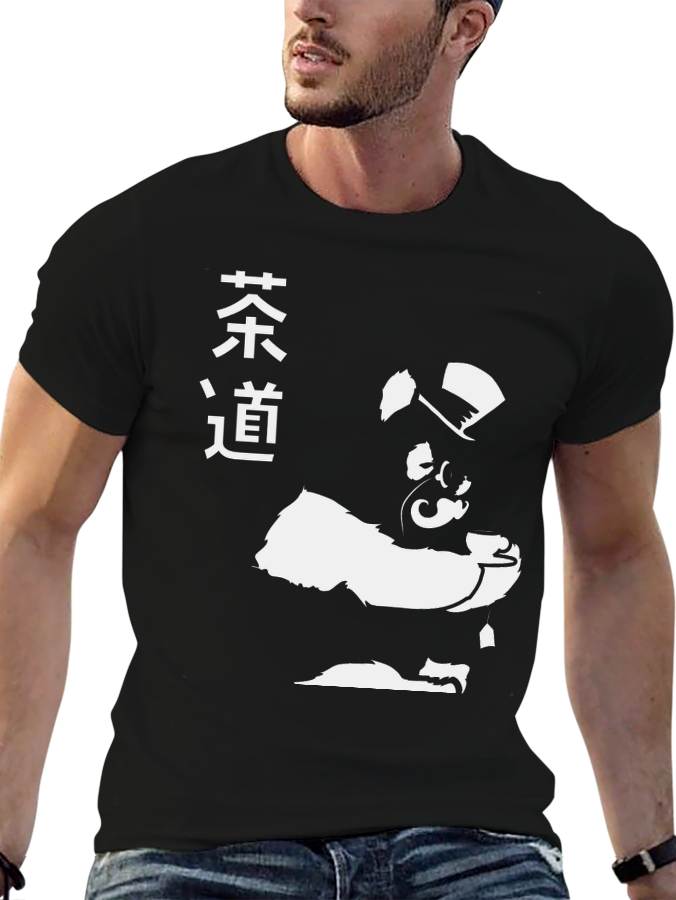 Tea Ceremony Gorilla T-Shirt - Unique Graphic Tee