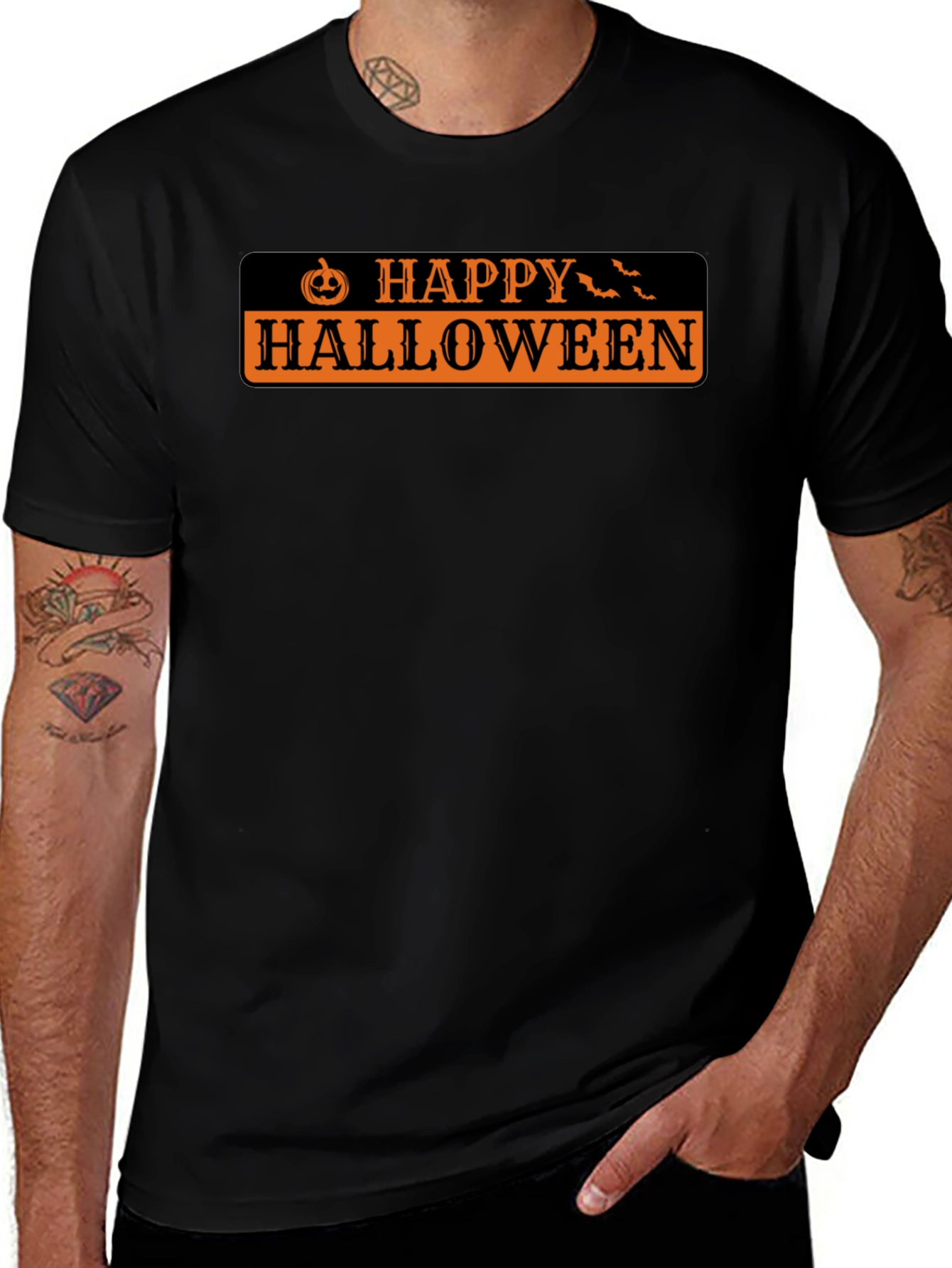 Happy Halloween Black T-Shirt