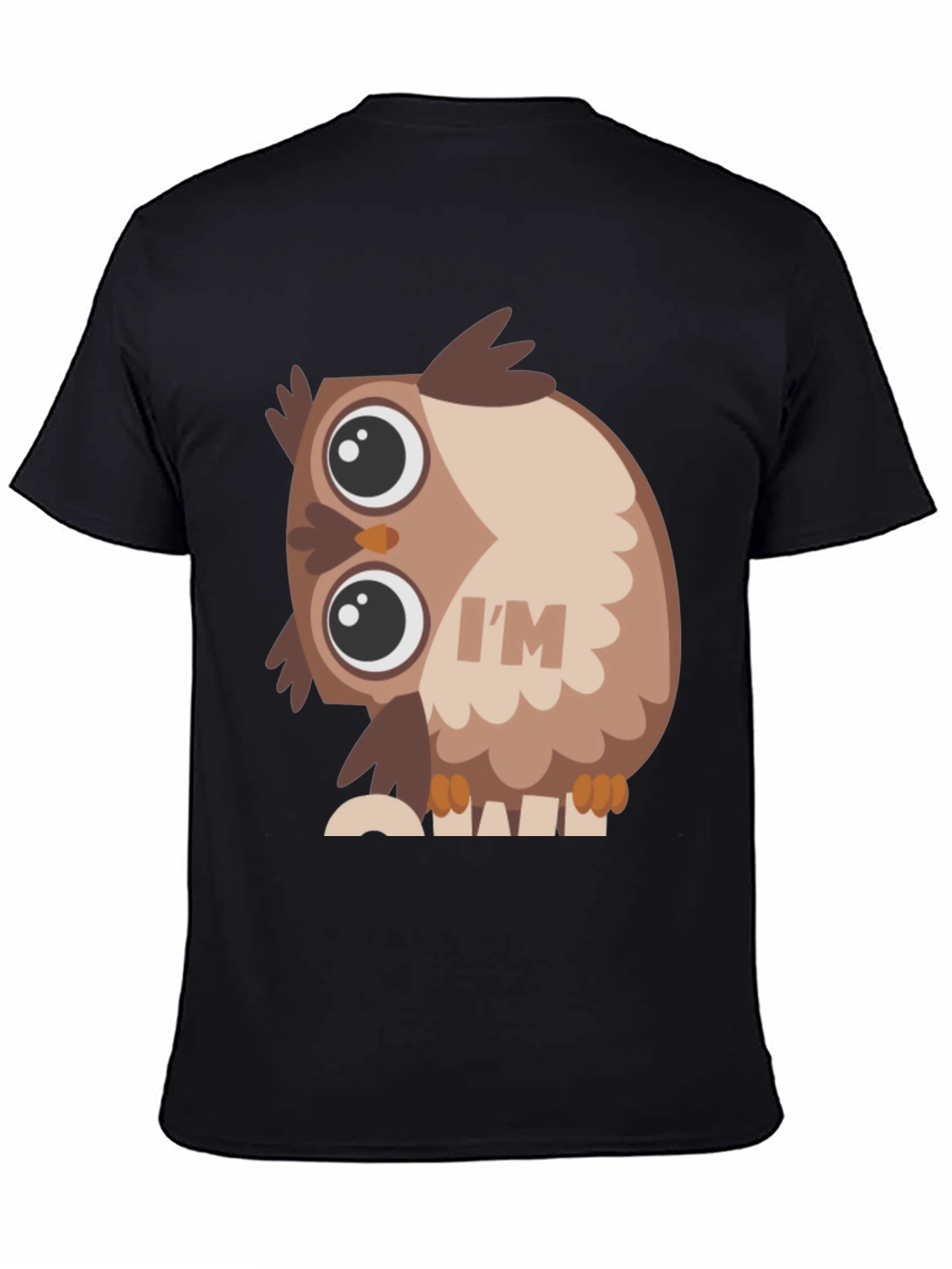 Owl Graphic Black T-Shirt - Unique Design