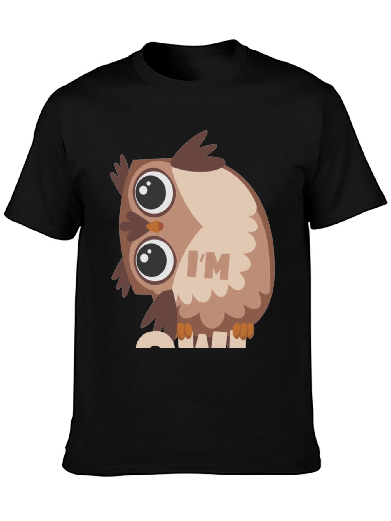 Owl Graphic Black T-Shirt - Unique Design