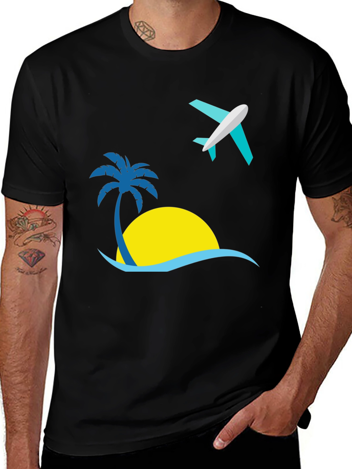Tropical Getaway Graphic Tee - Island Vacation T-Shirt