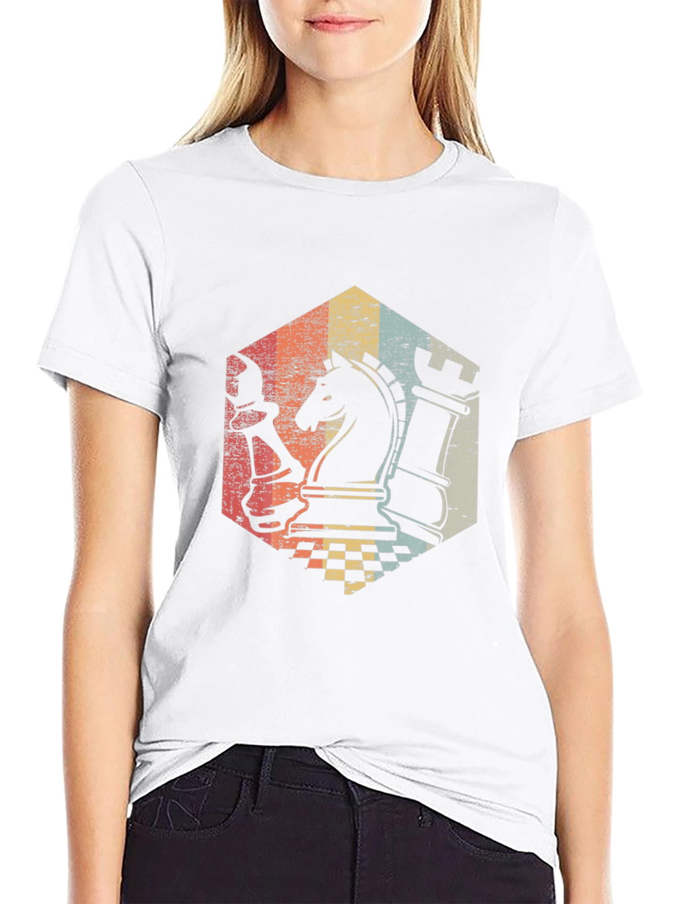 Chess Piece Retro Graphic Tee