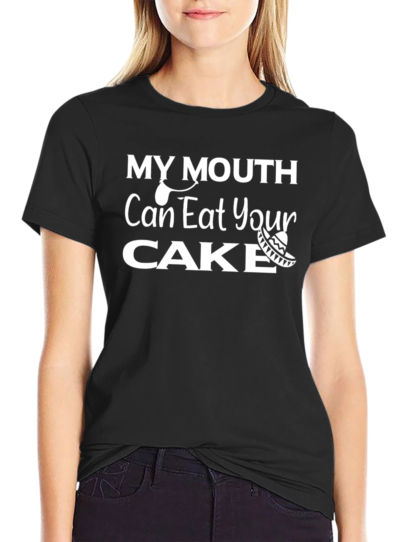 My Mouth Can Eat Your Cake Funny Graphic Tee