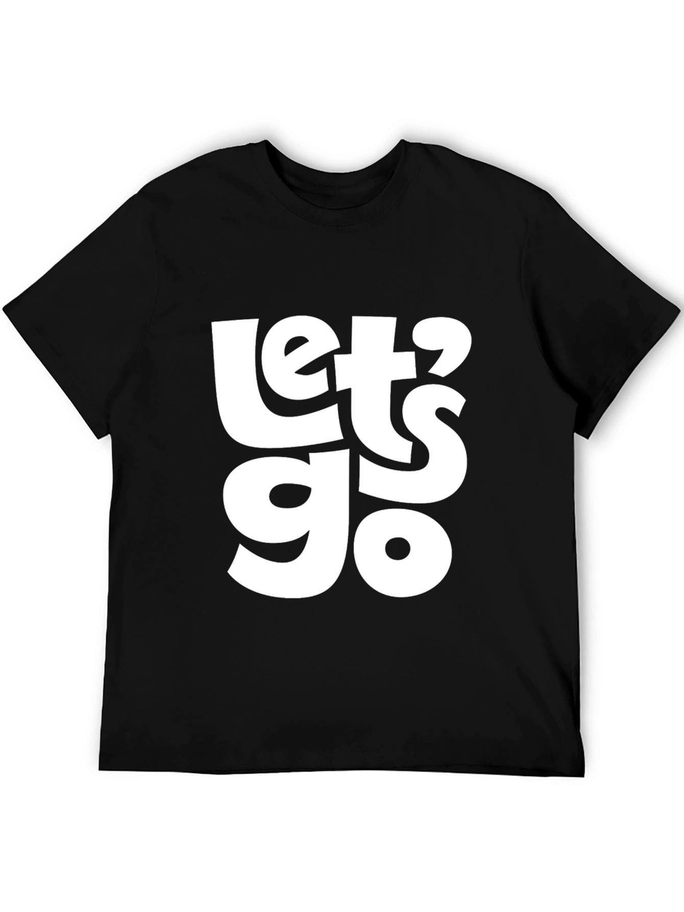 Lets Go Graphic T-Shirt - Casual Black Tee