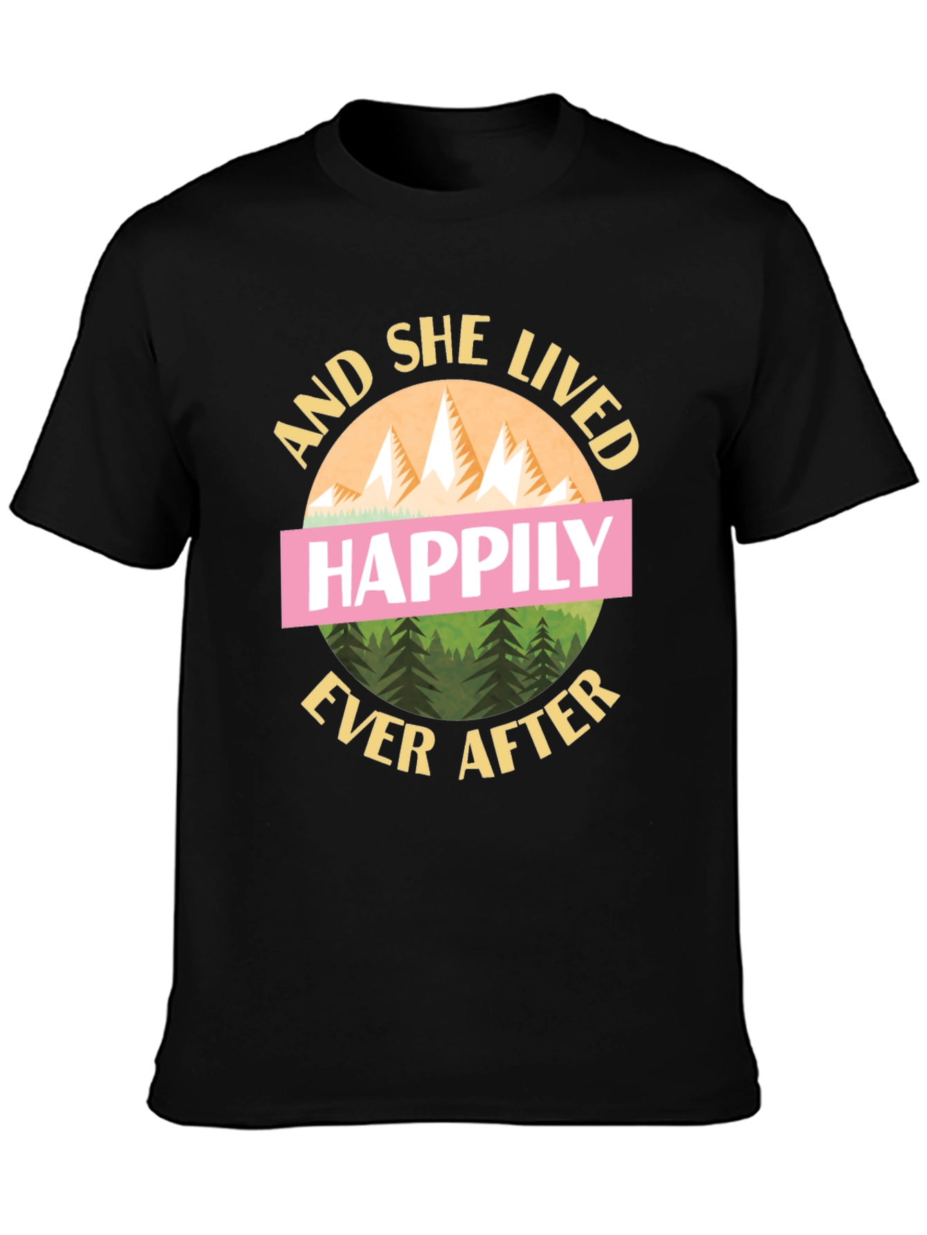 Happily Ever After Graphic Tee - Mountain Design T-Shirt