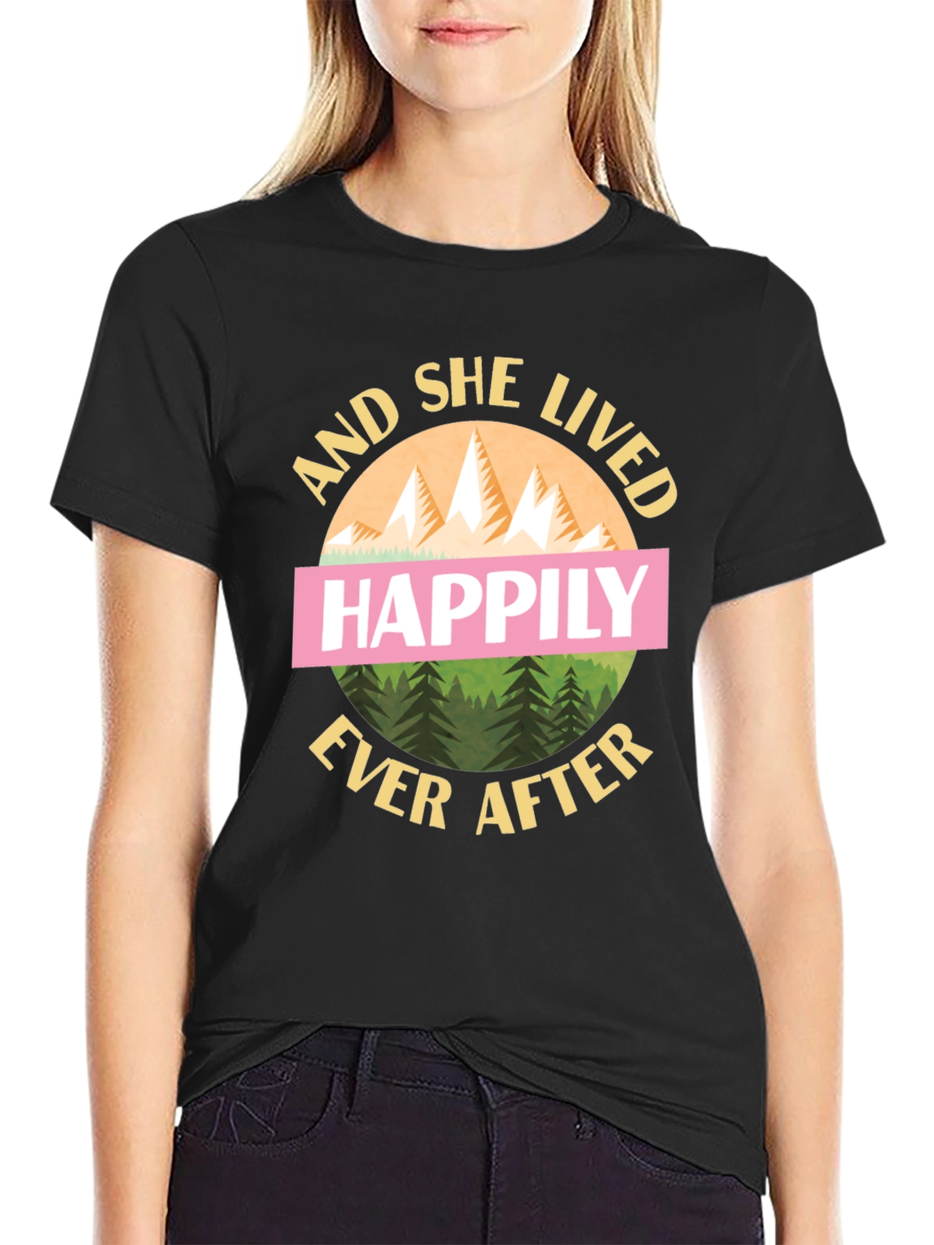 Happily Ever After Graphic Tee - Mountain Design T-Shirt
