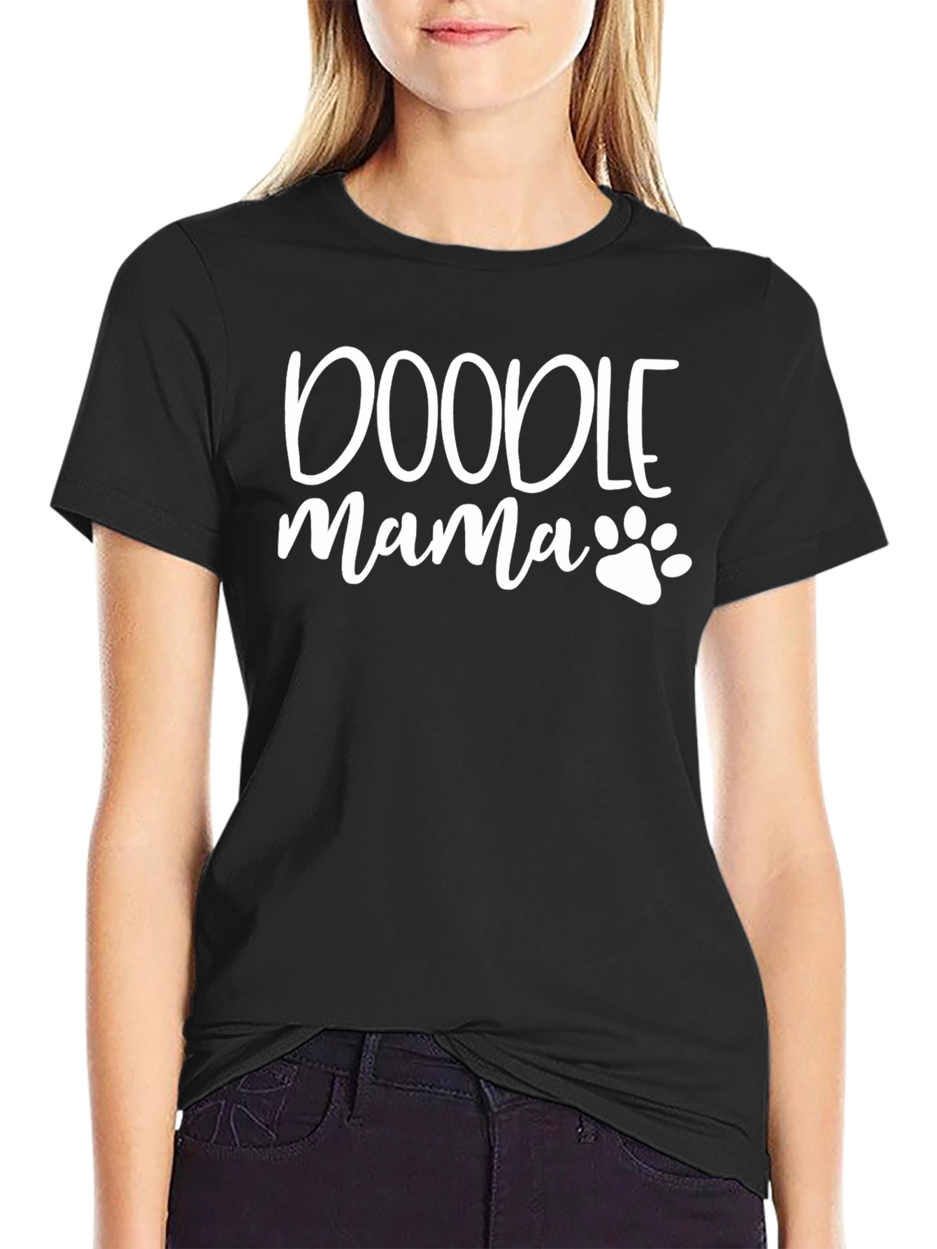 Doodle Mama Black Graphic Tee
