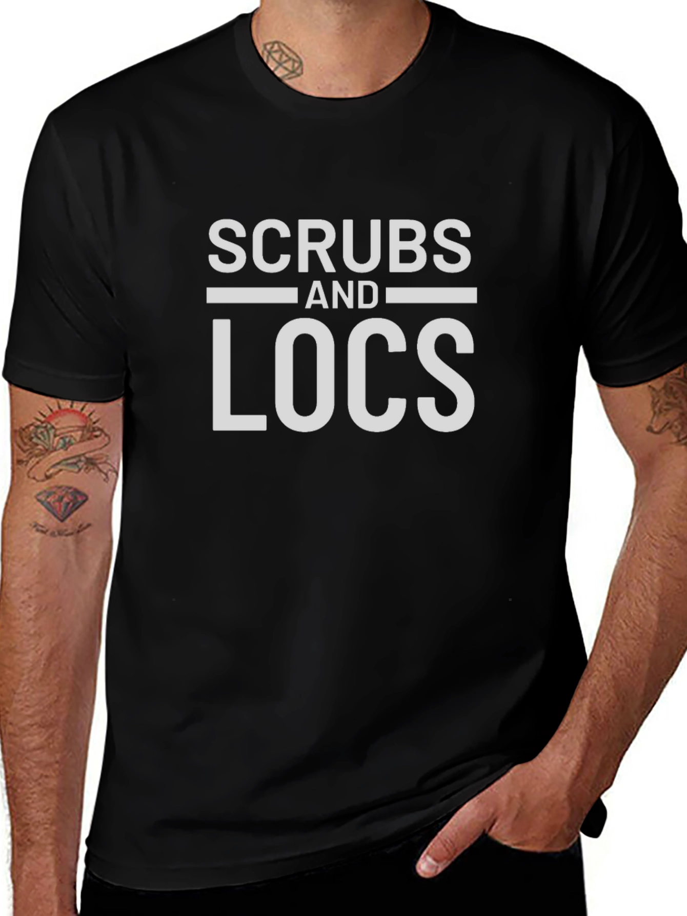 Scrubs & Locs Graphic Tee - Unisex Cotton Blend