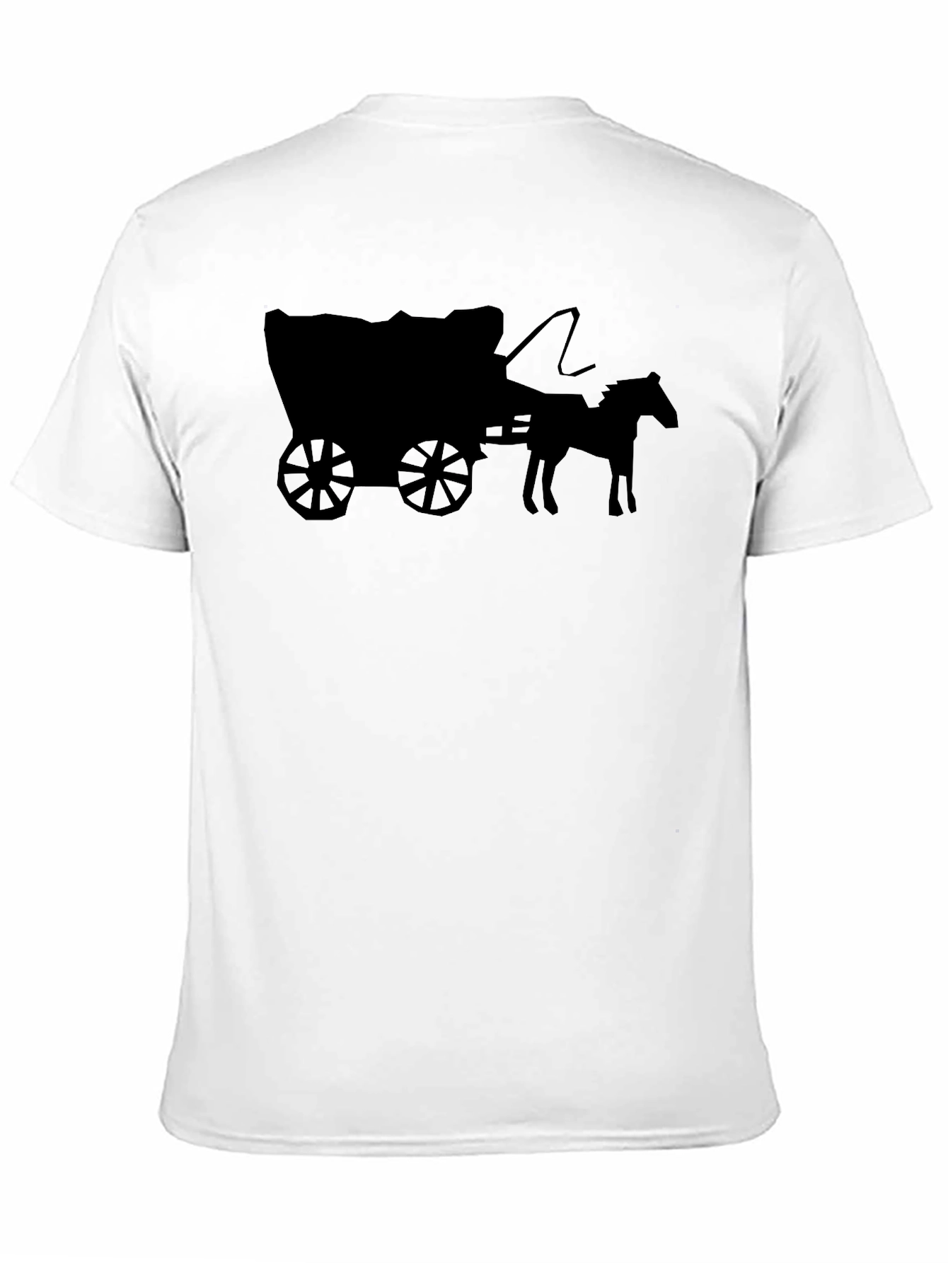 Wagon Wheel Graphic Tee - Black Cotton Blend T-Shirt