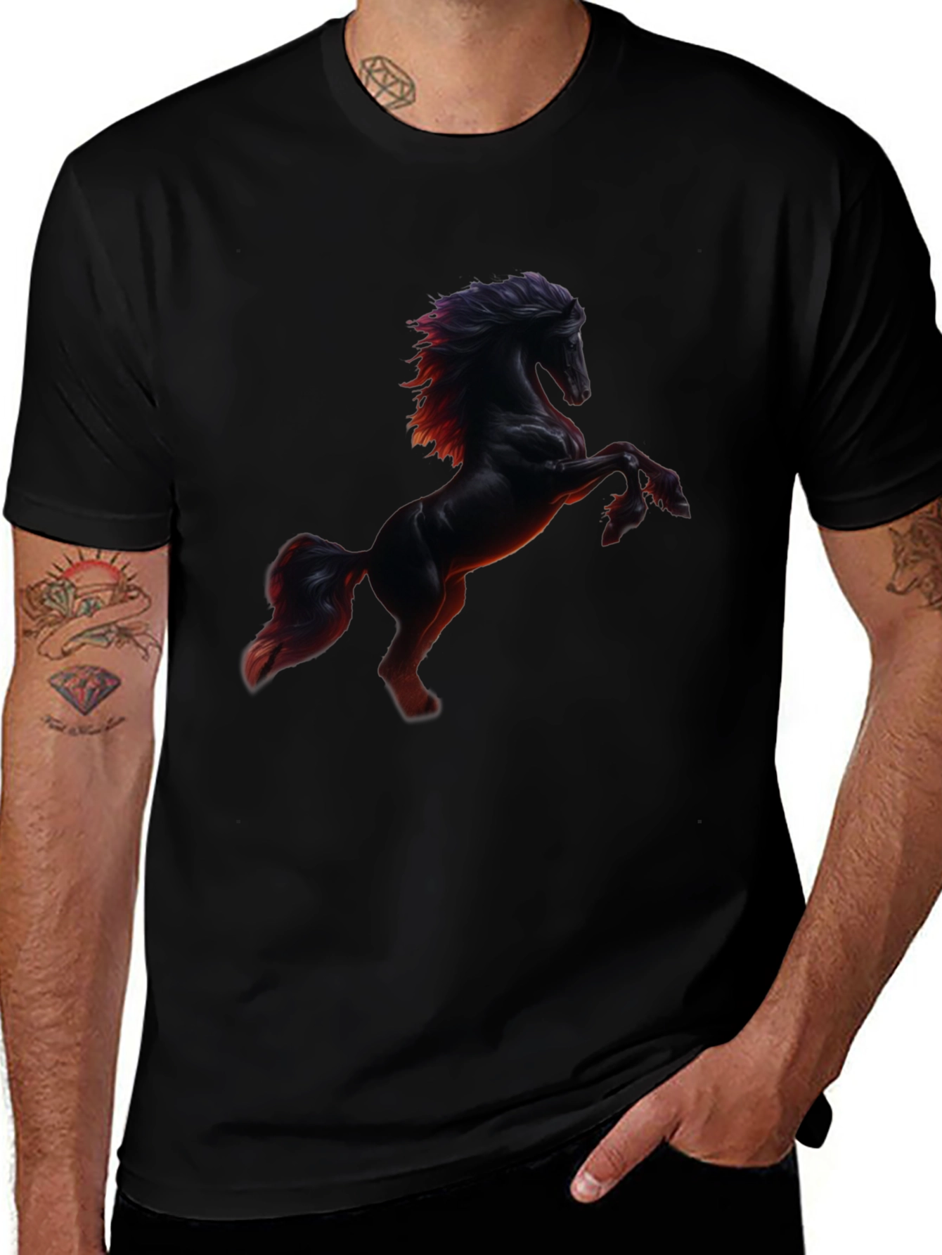 Horse Graphic Black T-Shirt