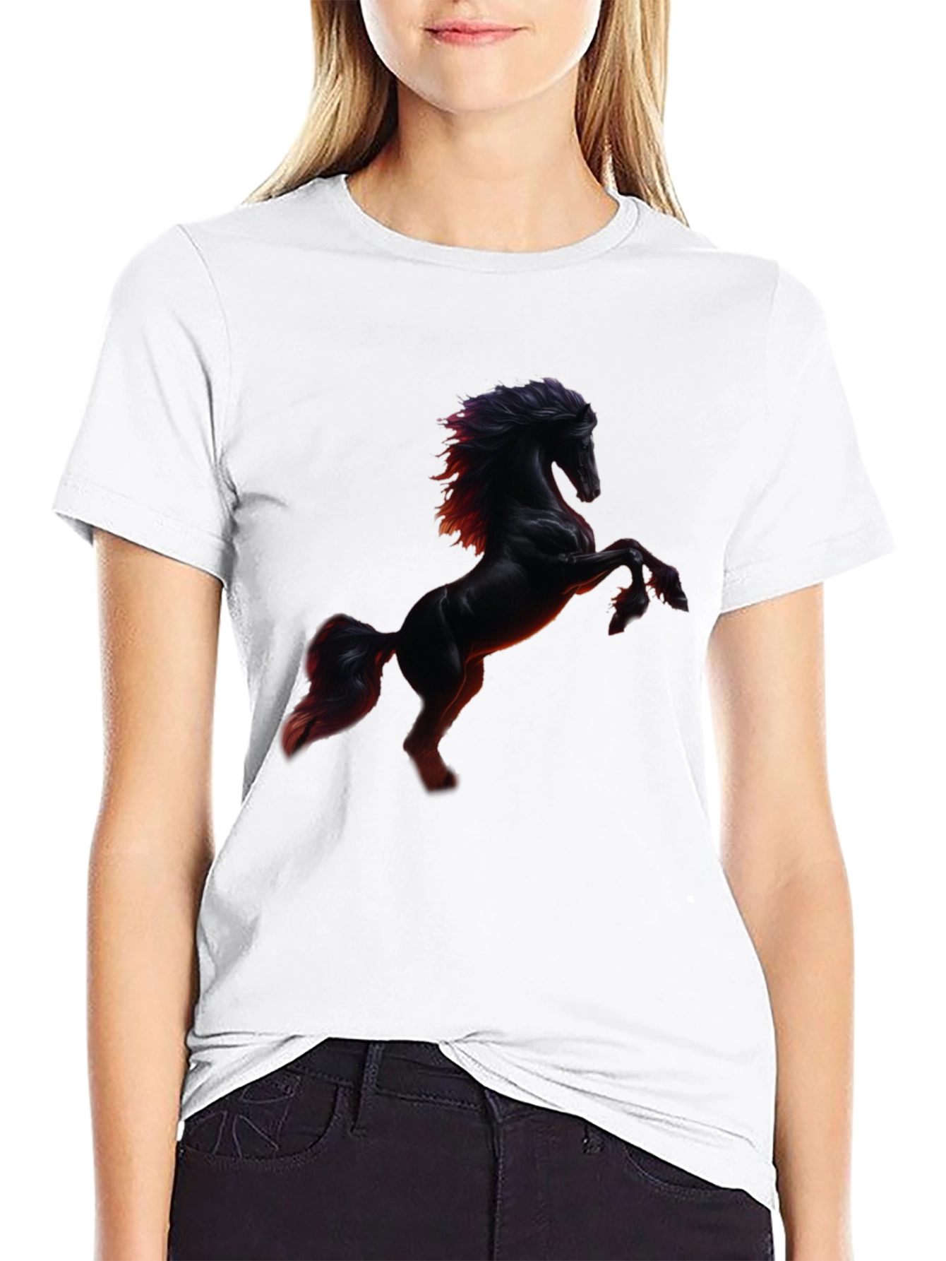 Horse Graphic Black T-Shirt