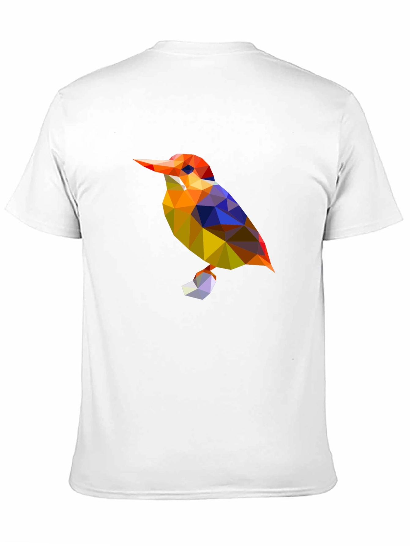 Geometric Bird Graphic Black T-Shirt