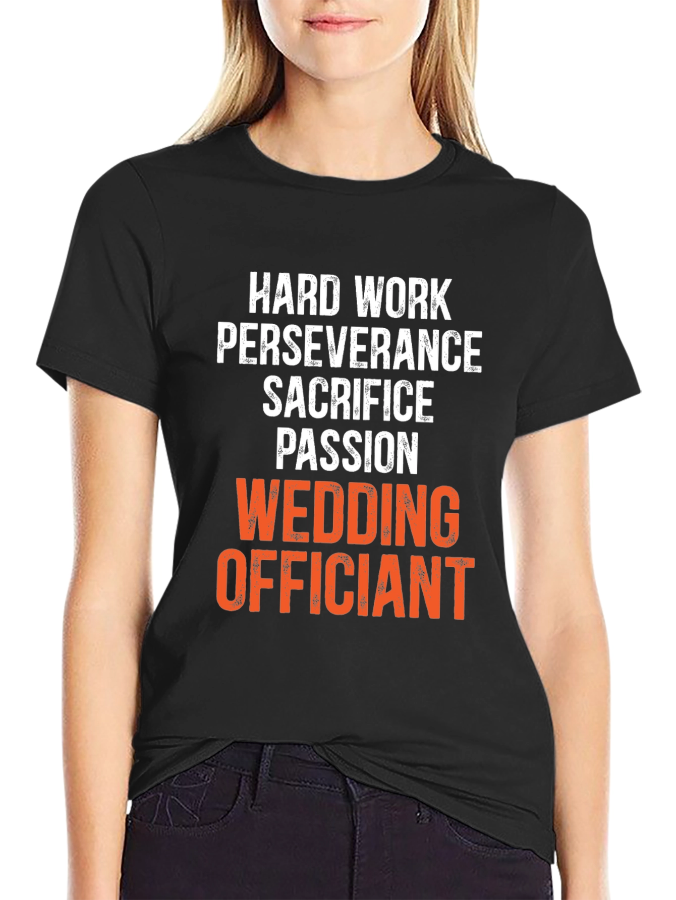 Wedding Officiant T-Shirt - Hard Work Passion