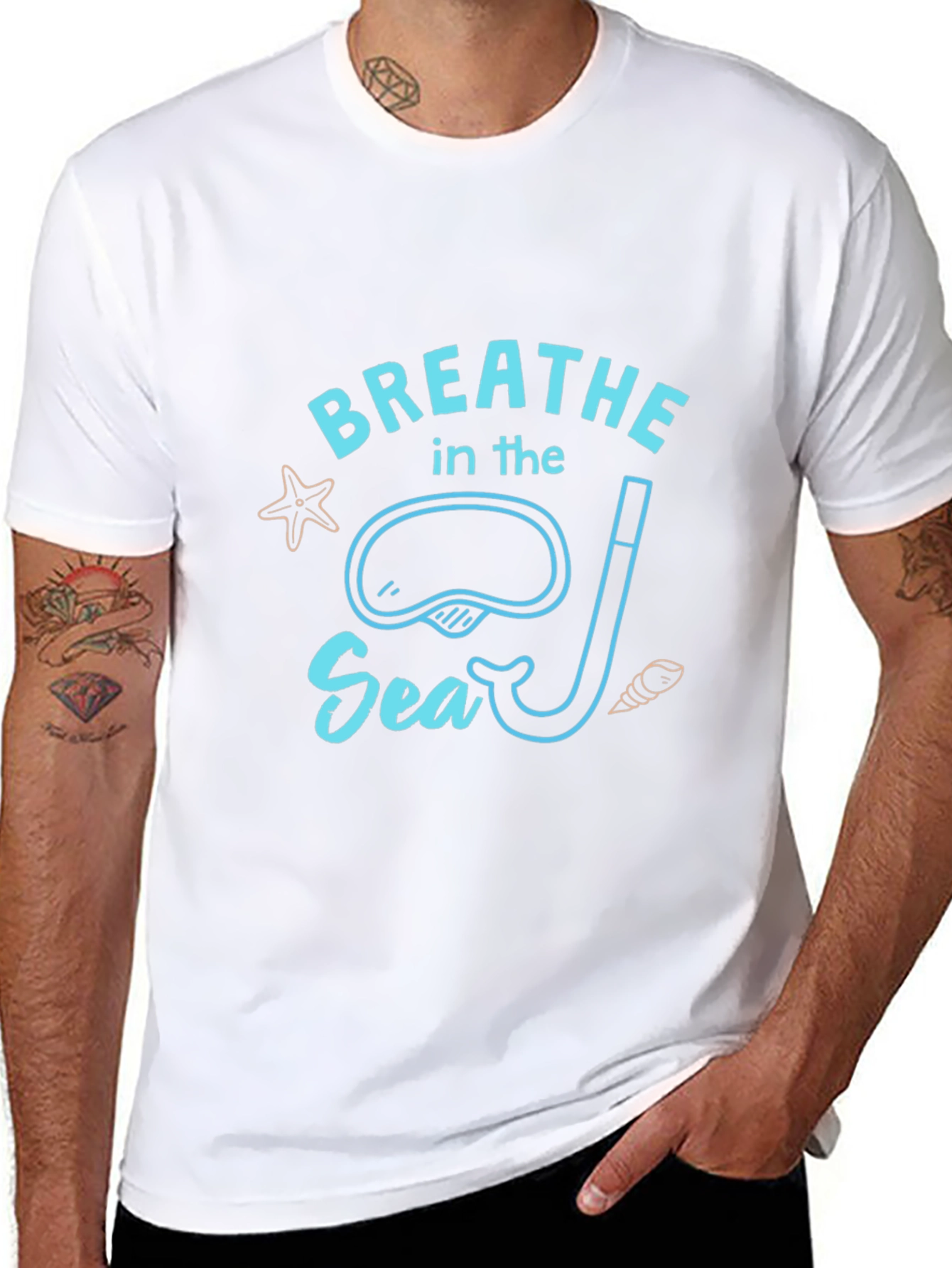 Breathe In The Sea Black T-Shirt