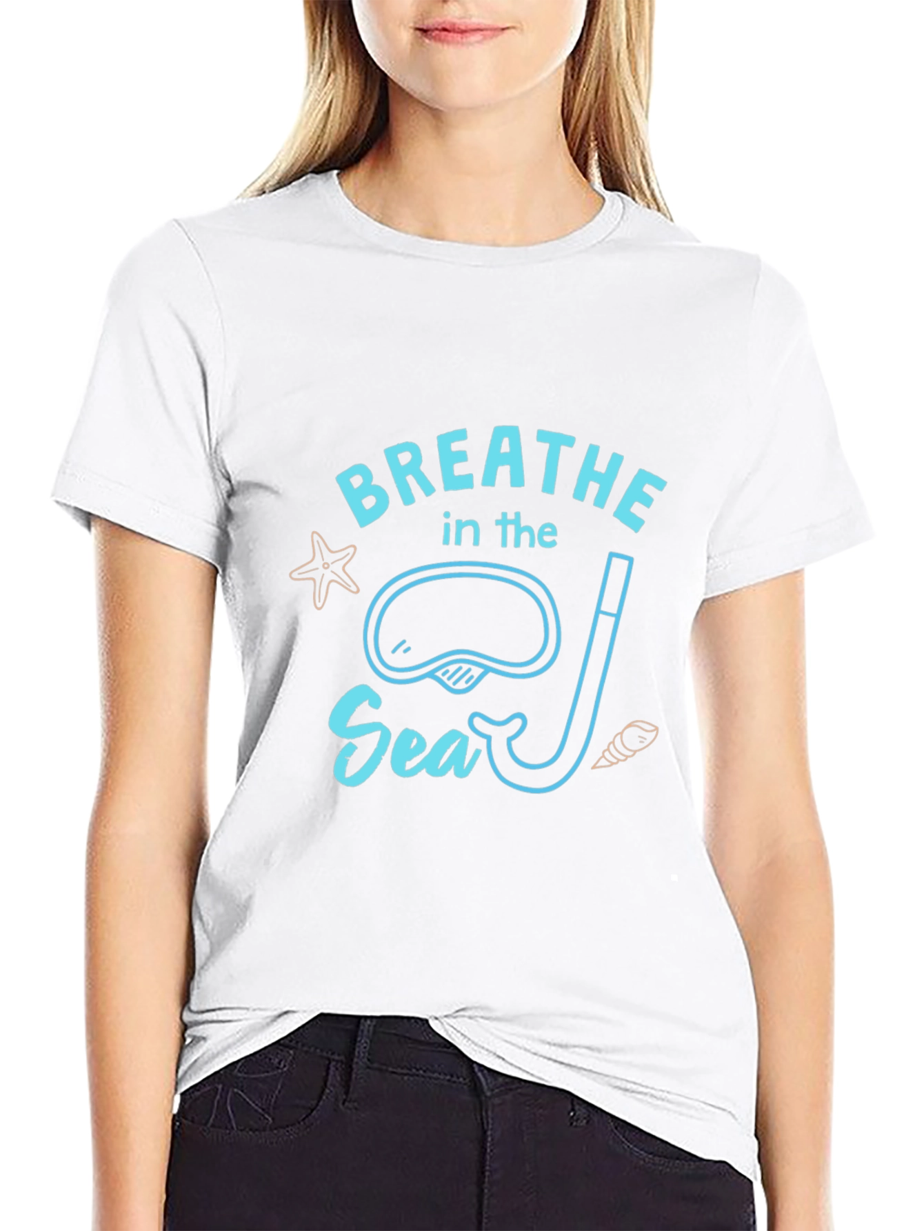 Breathe In The Sea Black T-Shirt