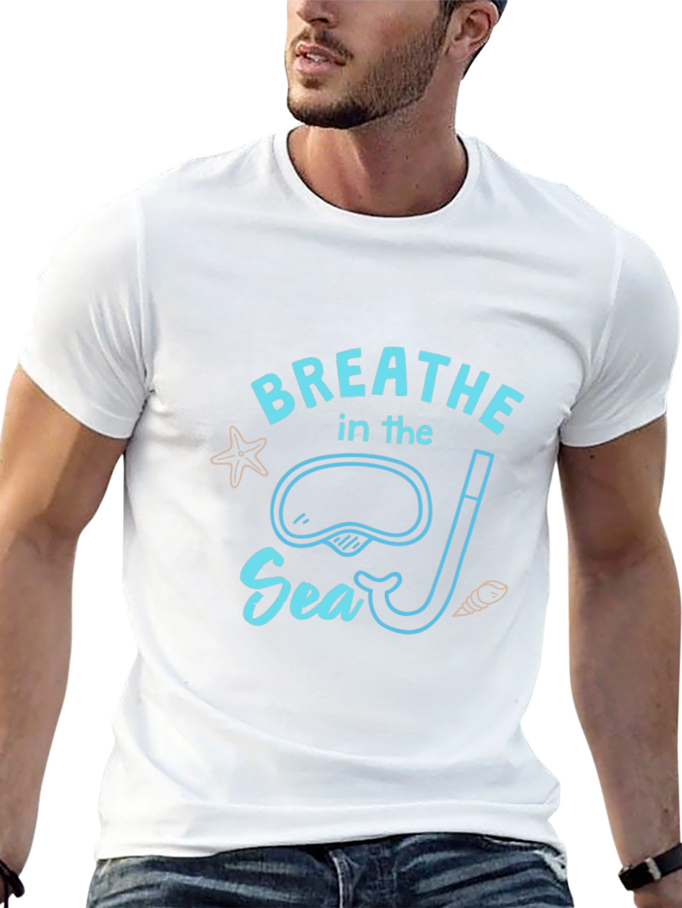 Breathe In The Sea Black T-Shirt