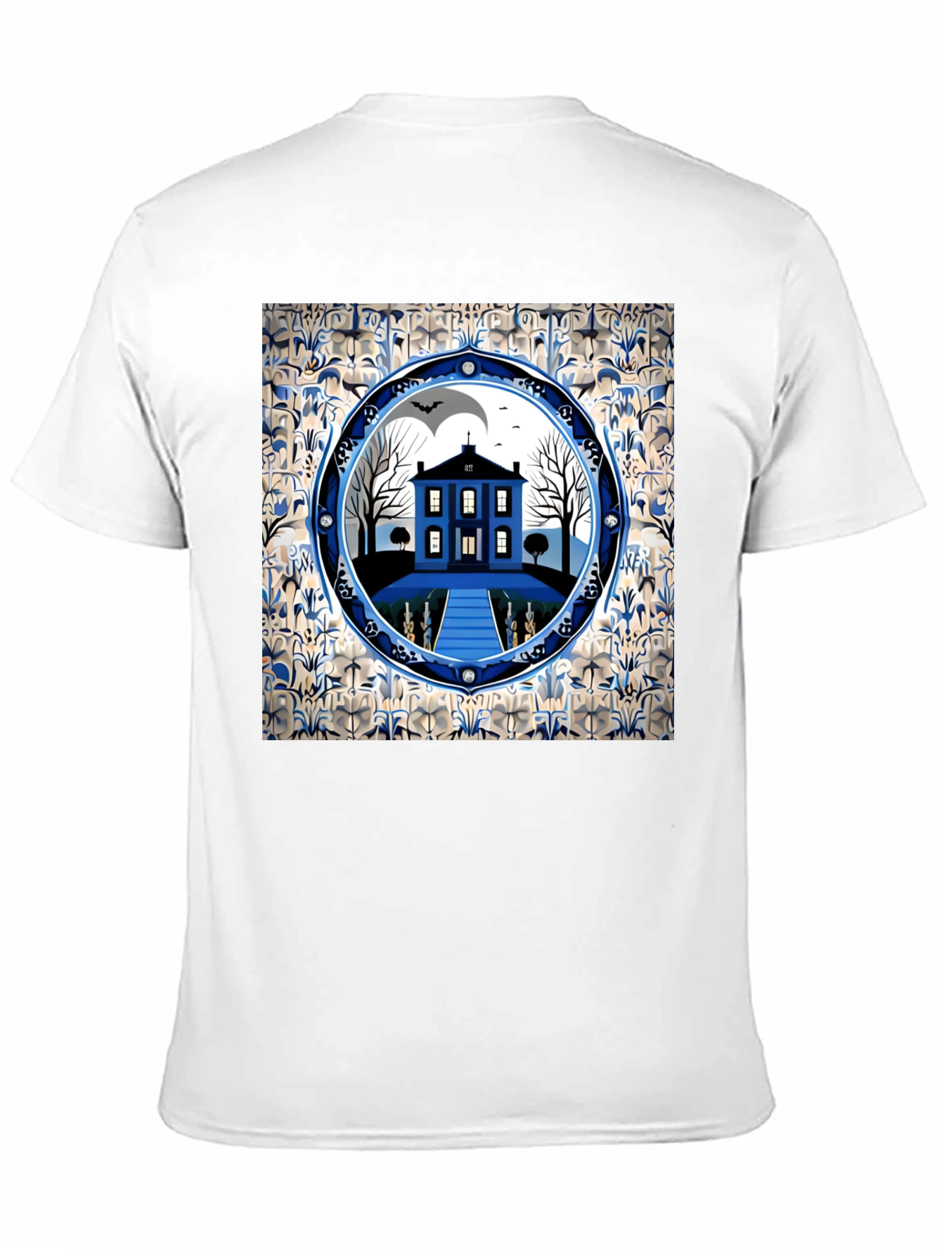 Spooky Haunted House Graphic Tee - Halloween Apparel