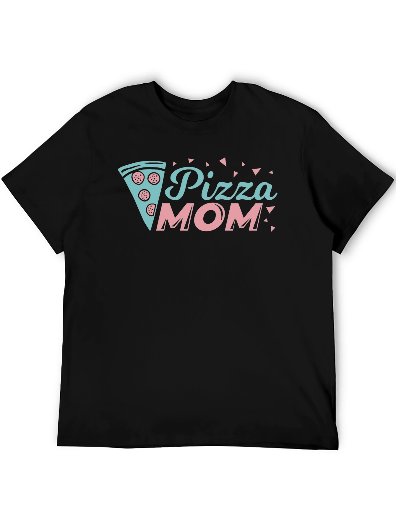 Pizza Mom Graphic T-Shirt - Black Casual Tee