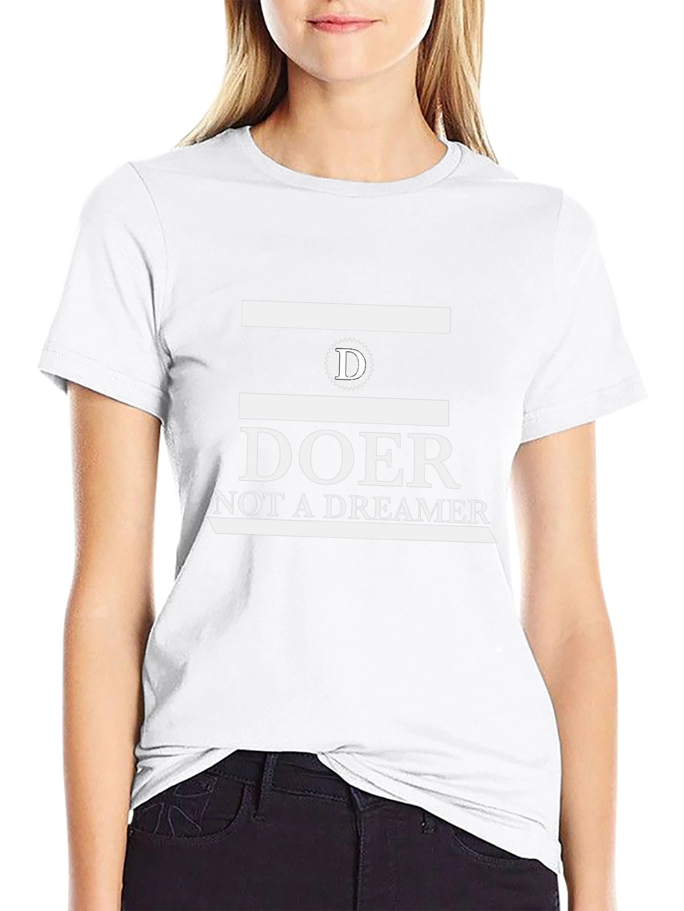 Doer Not A Dreamer Black Graphic Tee