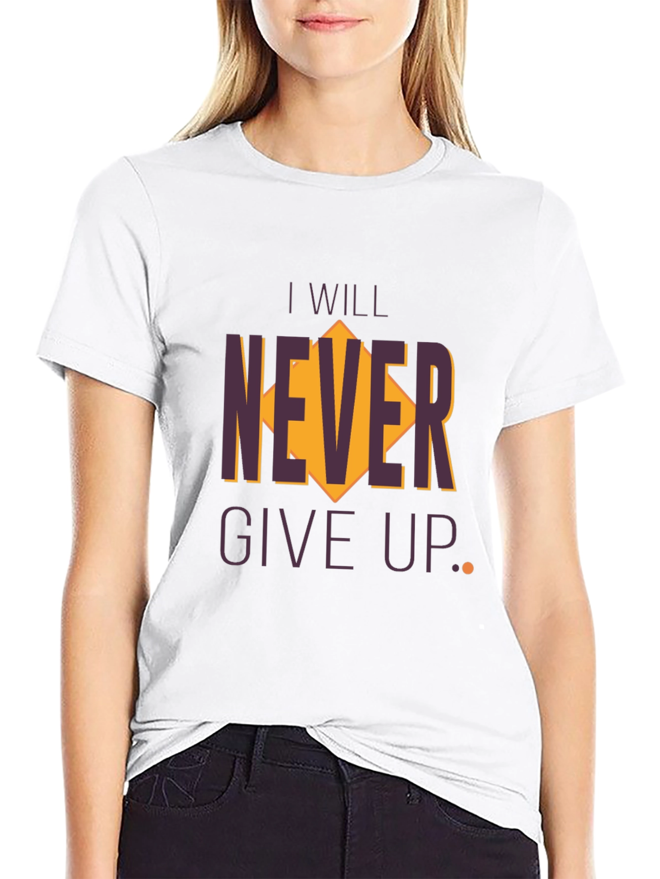 Inspirational Graphic Tee - Never Give Up