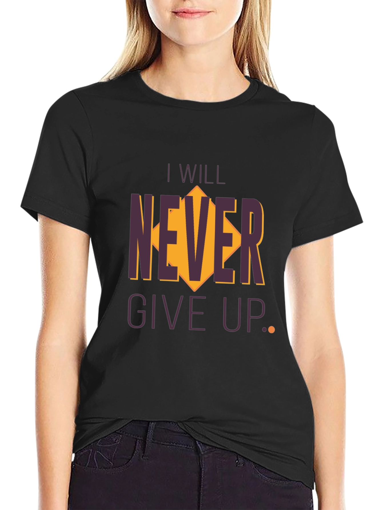 Inspirational Graphic Tee - Never Give Up