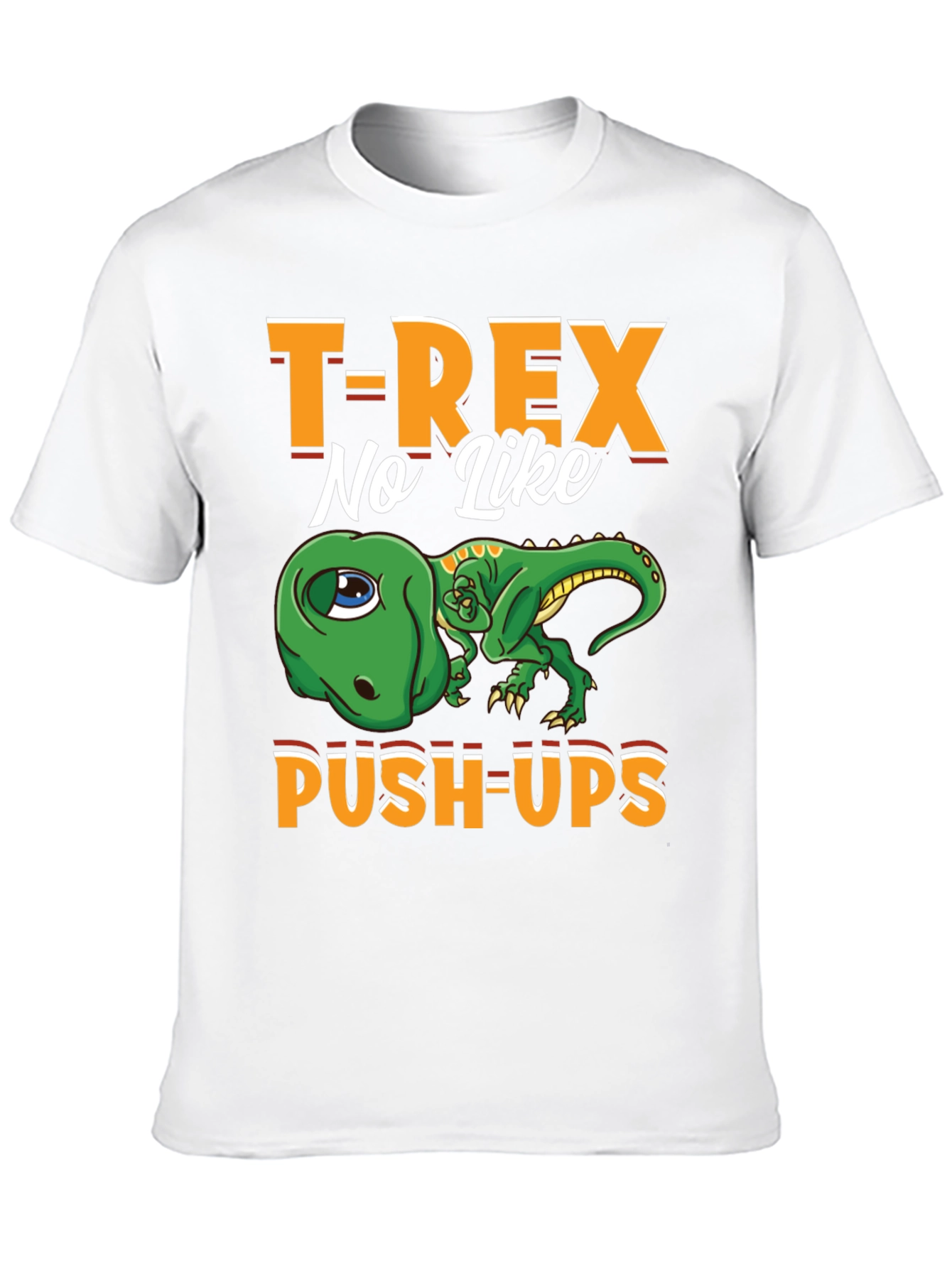 T-Rex No Like Push-Ups Graphic Tee