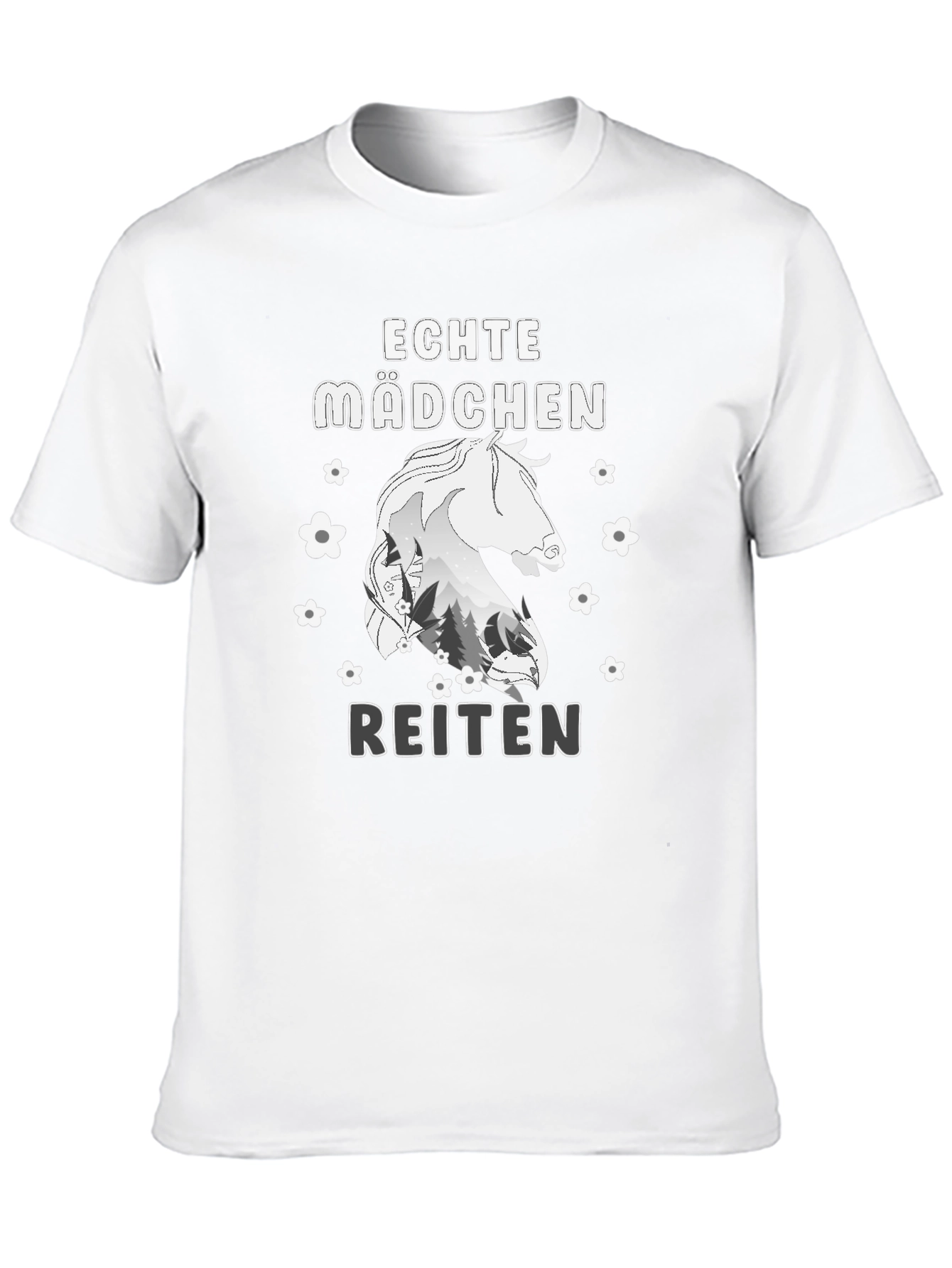 Echte Madchen Reiten Horse T-Shirt