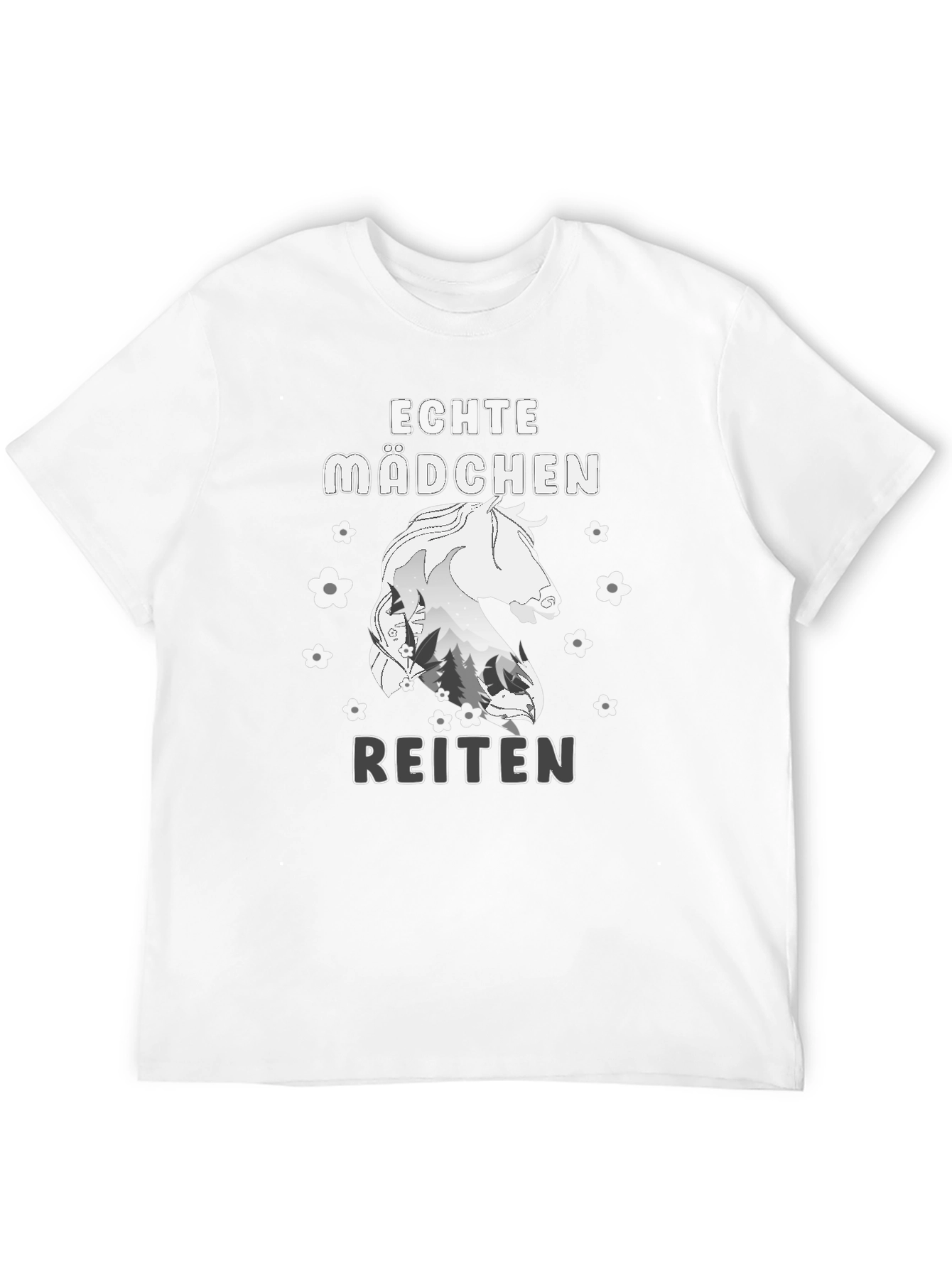 Echte Madchen Reiten Horse T-Shirt