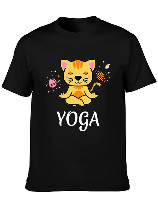 Yoga Cat T-Shirt - Meditating Kitten in Space!