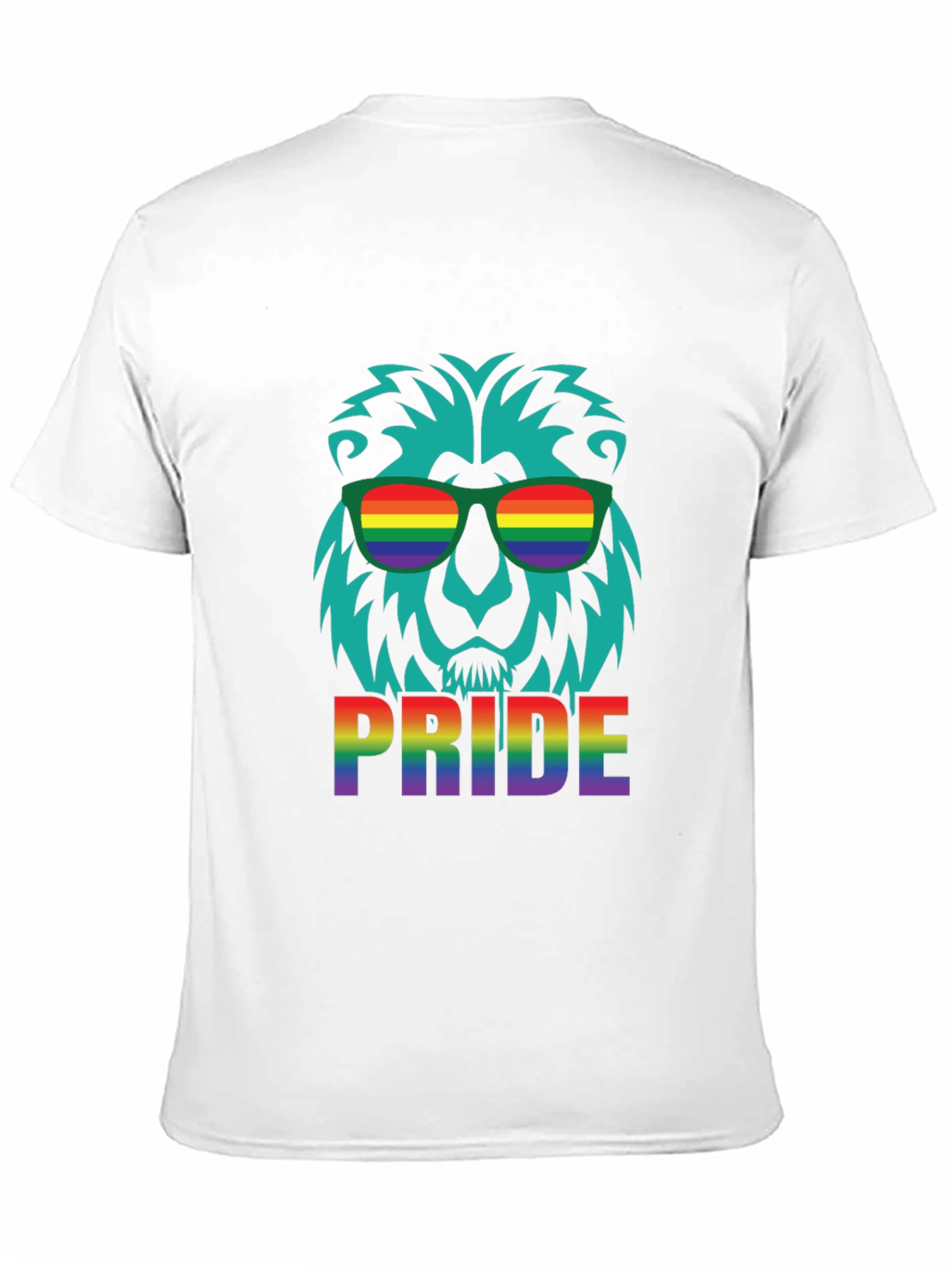 Pride Lion Graphic Tee - Rainbow LGBTQ+ Support