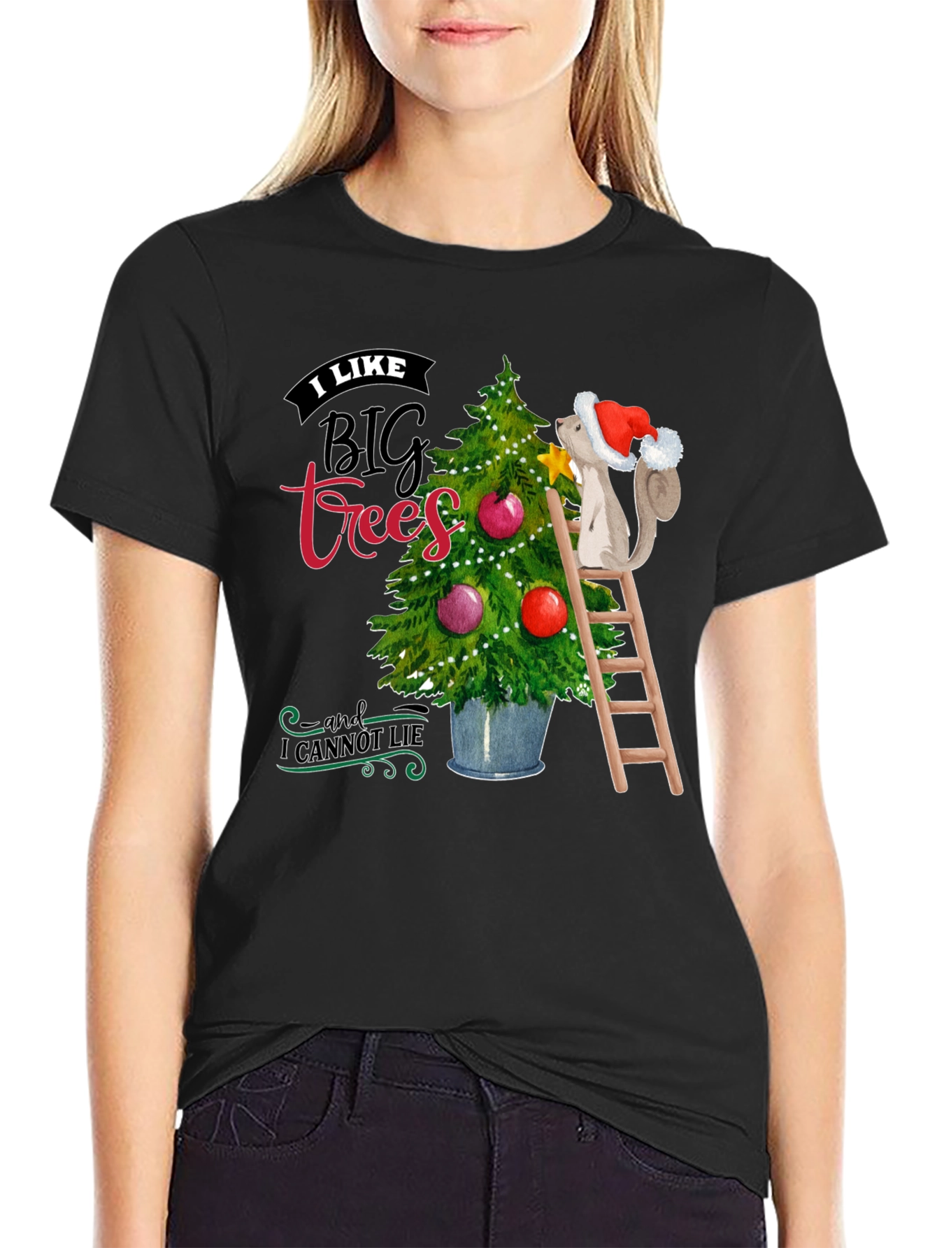 Funny Christmas Tree Squirrel T-Shirt