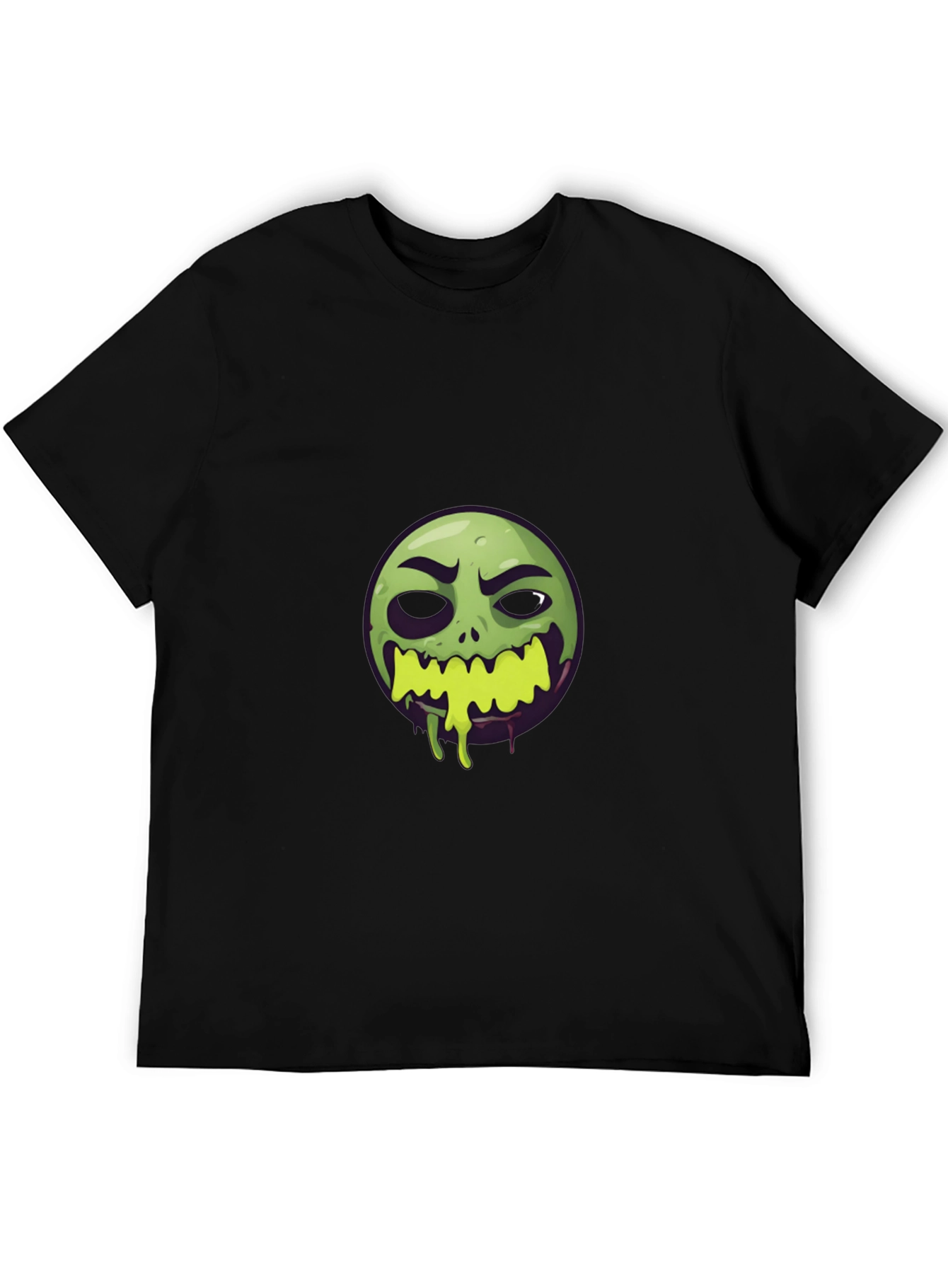 Zombie Emoji Graphic Black T-Shirt