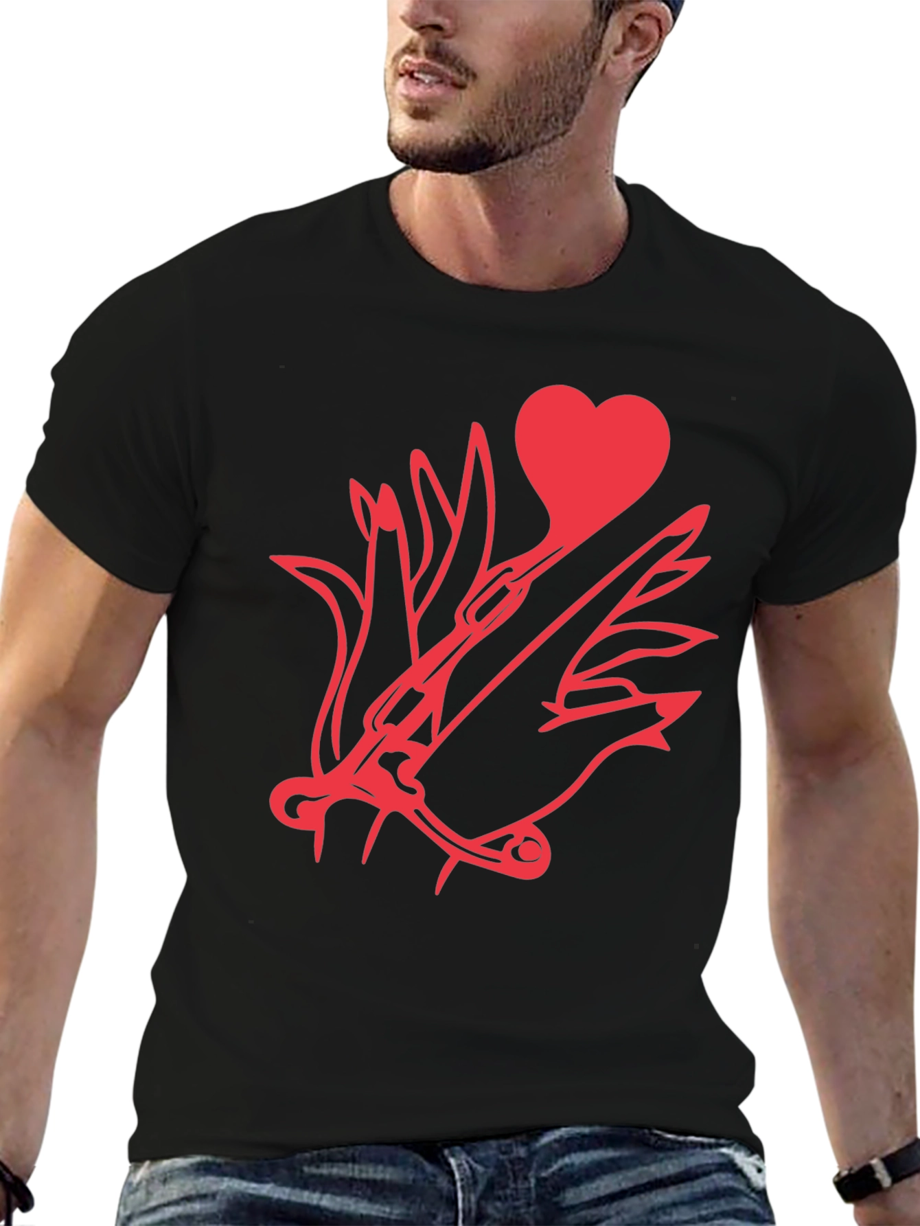 Heart & Dagger Black T-Shirt