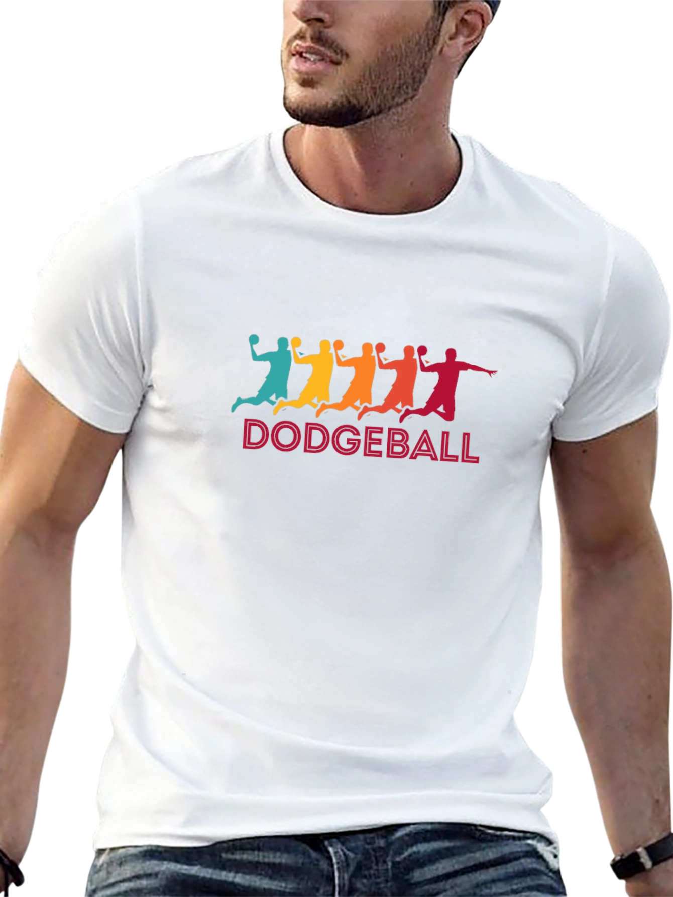 Retro Dodgeball Player Graphic Tee