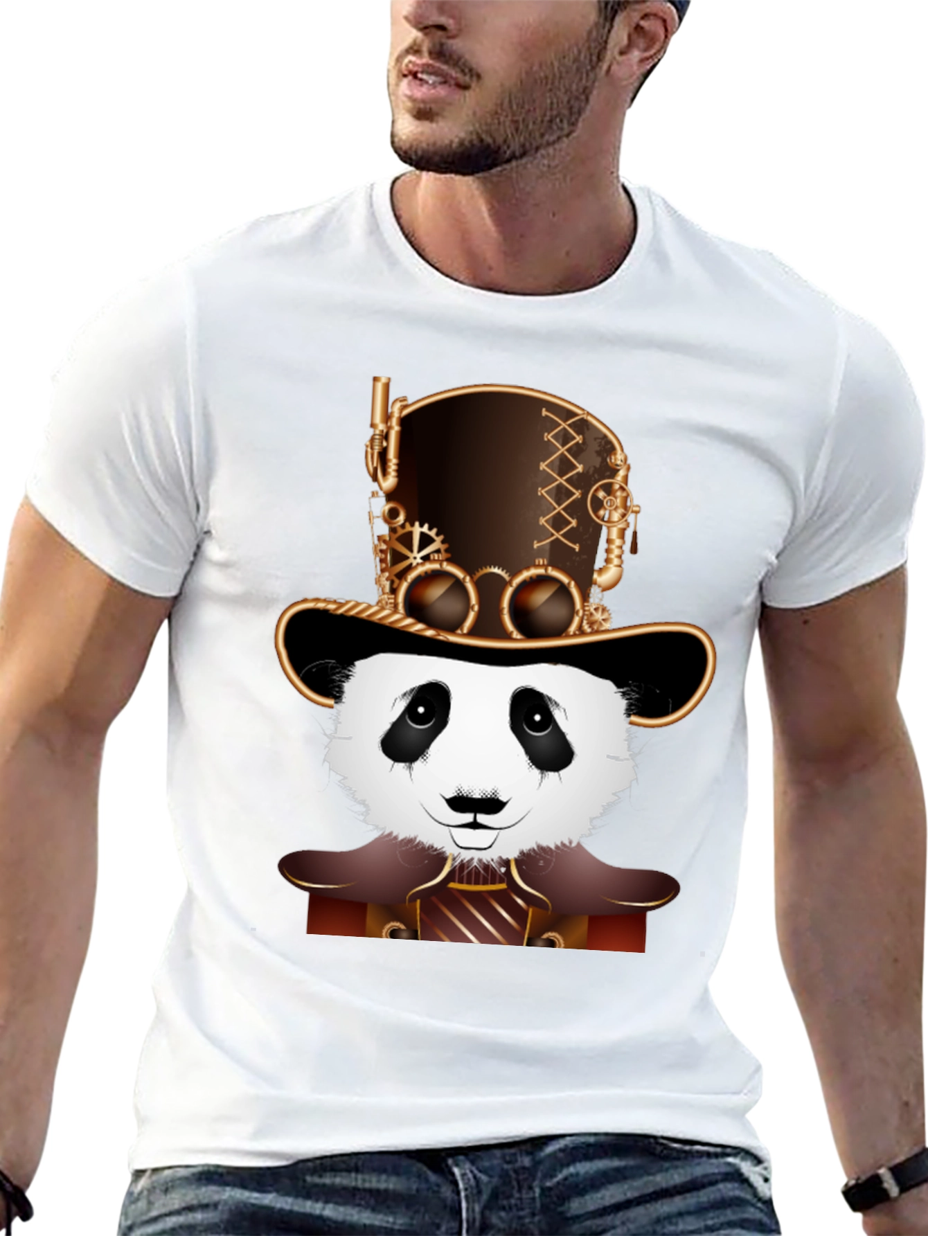 Steampunk Panda T-Shirt - Unique & Stylish