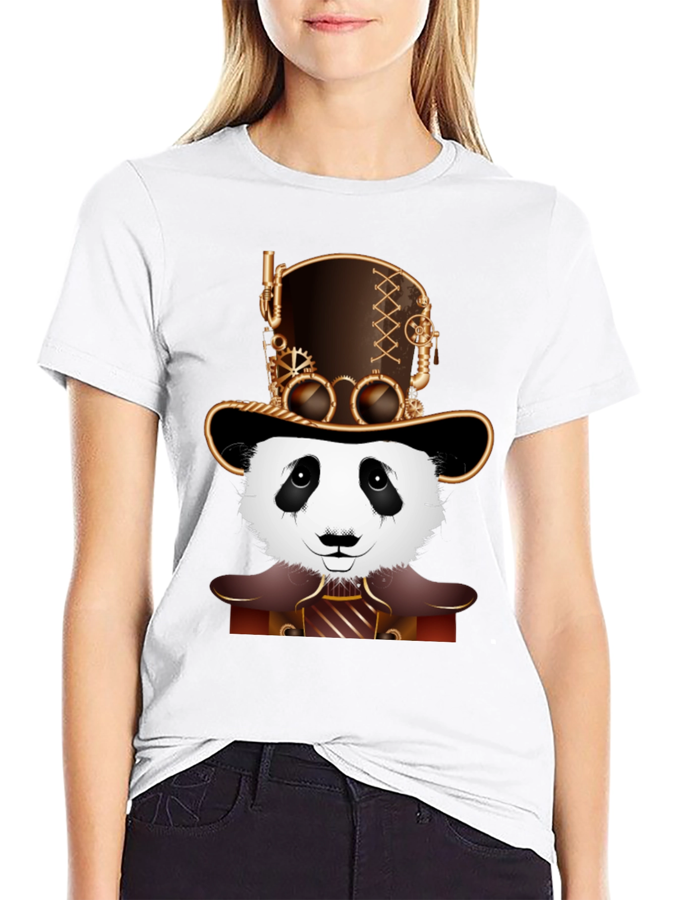 Steampunk Panda T-Shirt - Unique & Stylish