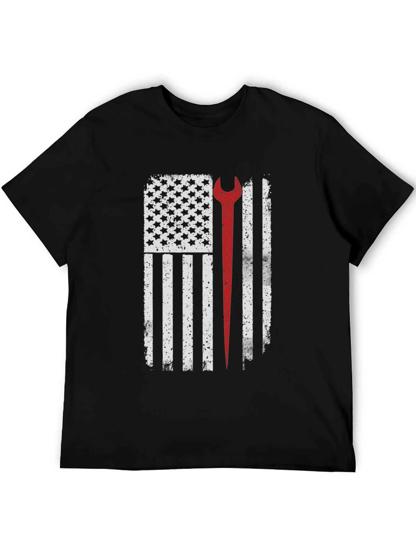 Mechanic American Flag Graphic T-Shirt