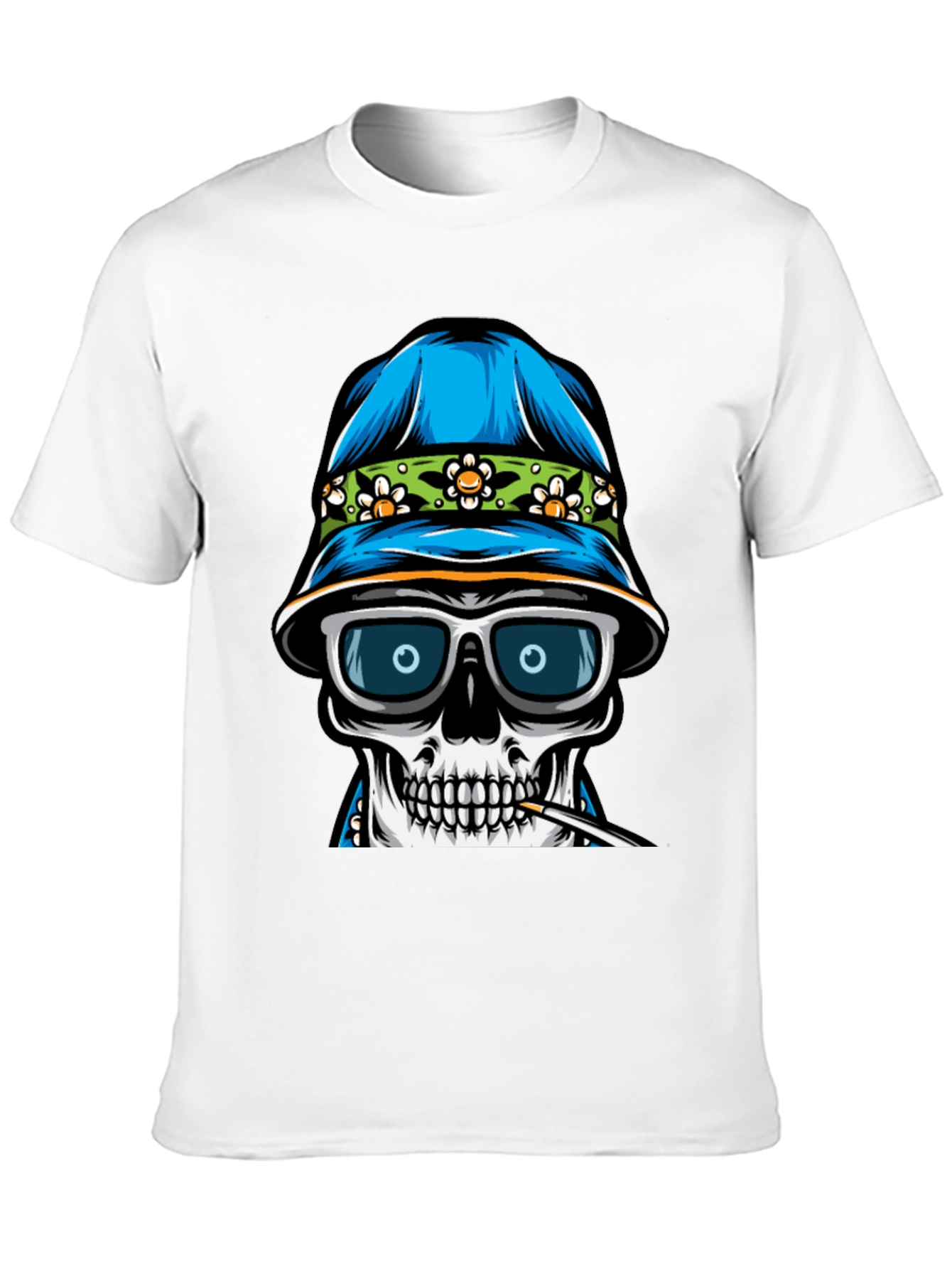 Cool Skull Graphic Tee - Mens Black T-Shirt