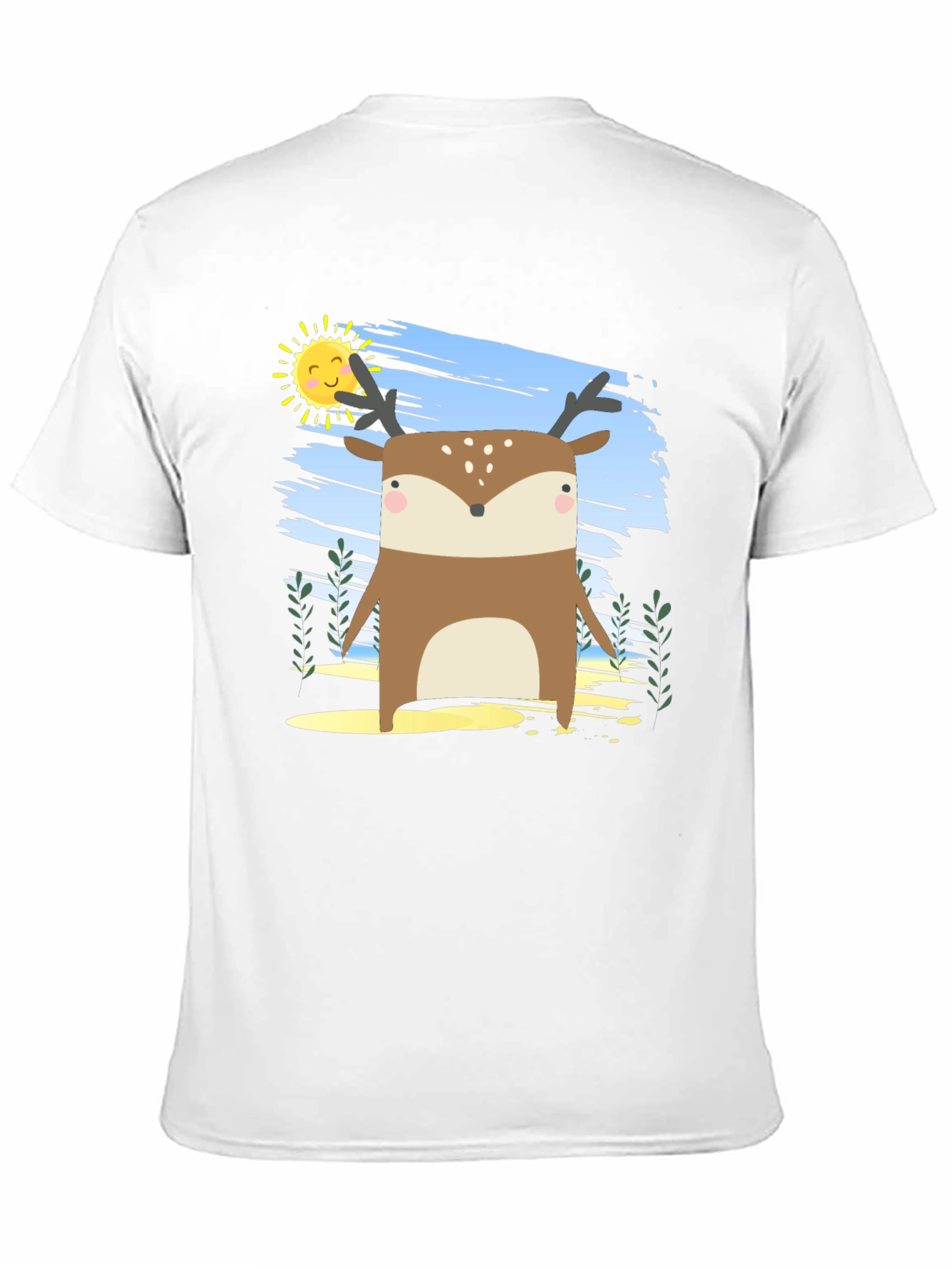 Cute Deer Graphic Print Tee