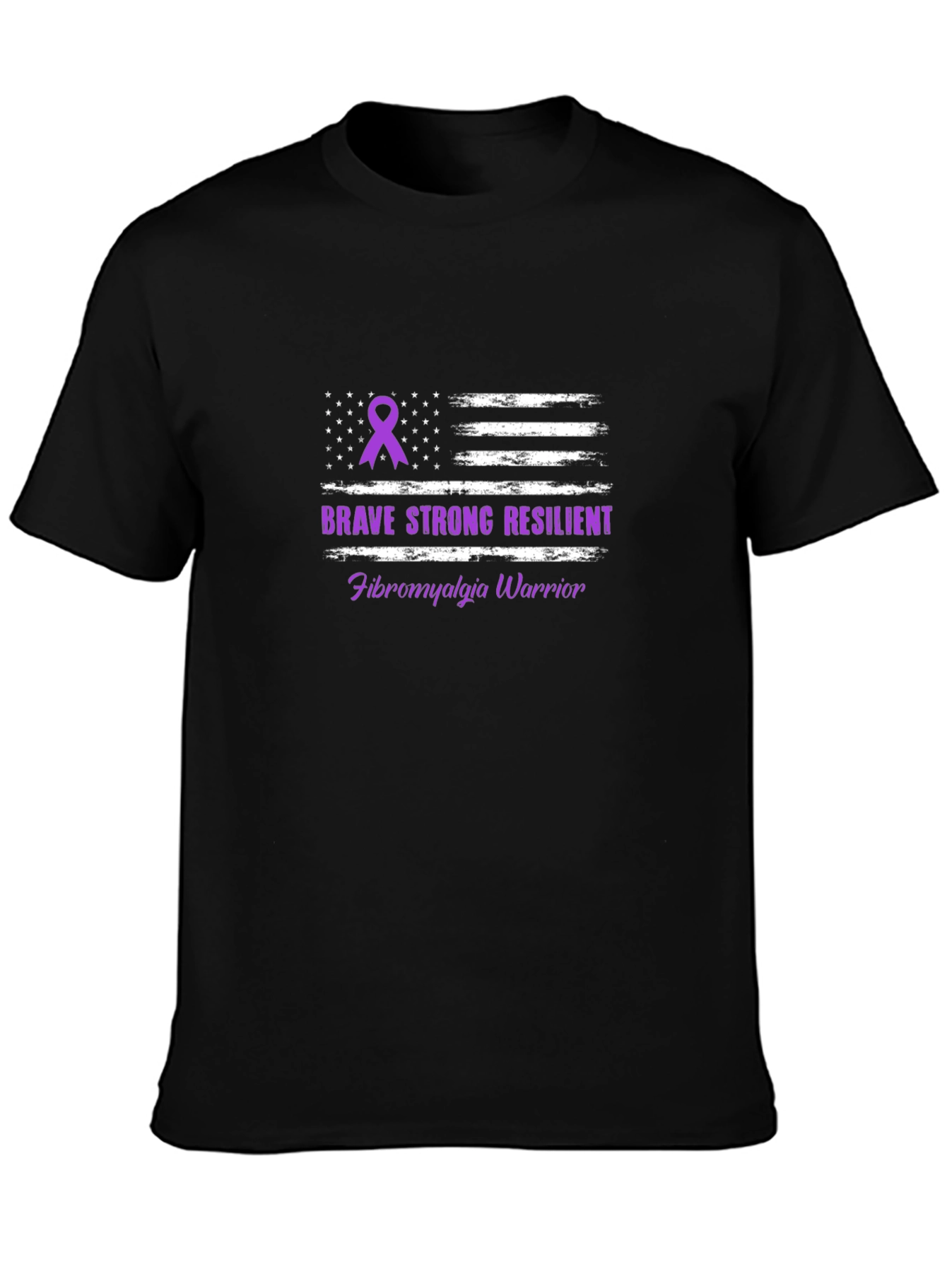 Brave Strong Resilient Fibromyalgia Awareness Warrior T-Shirt