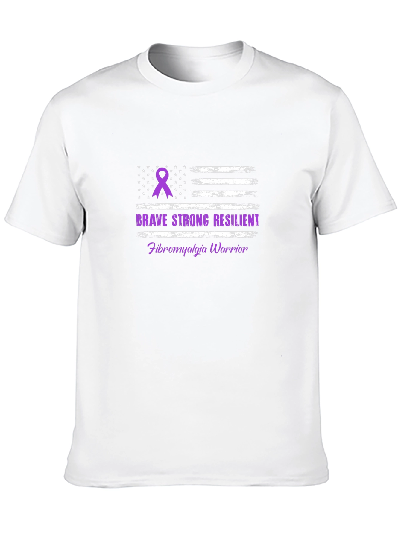 Brave Strong Resilient Fibromyalgia Awareness Warrior T-Shirt