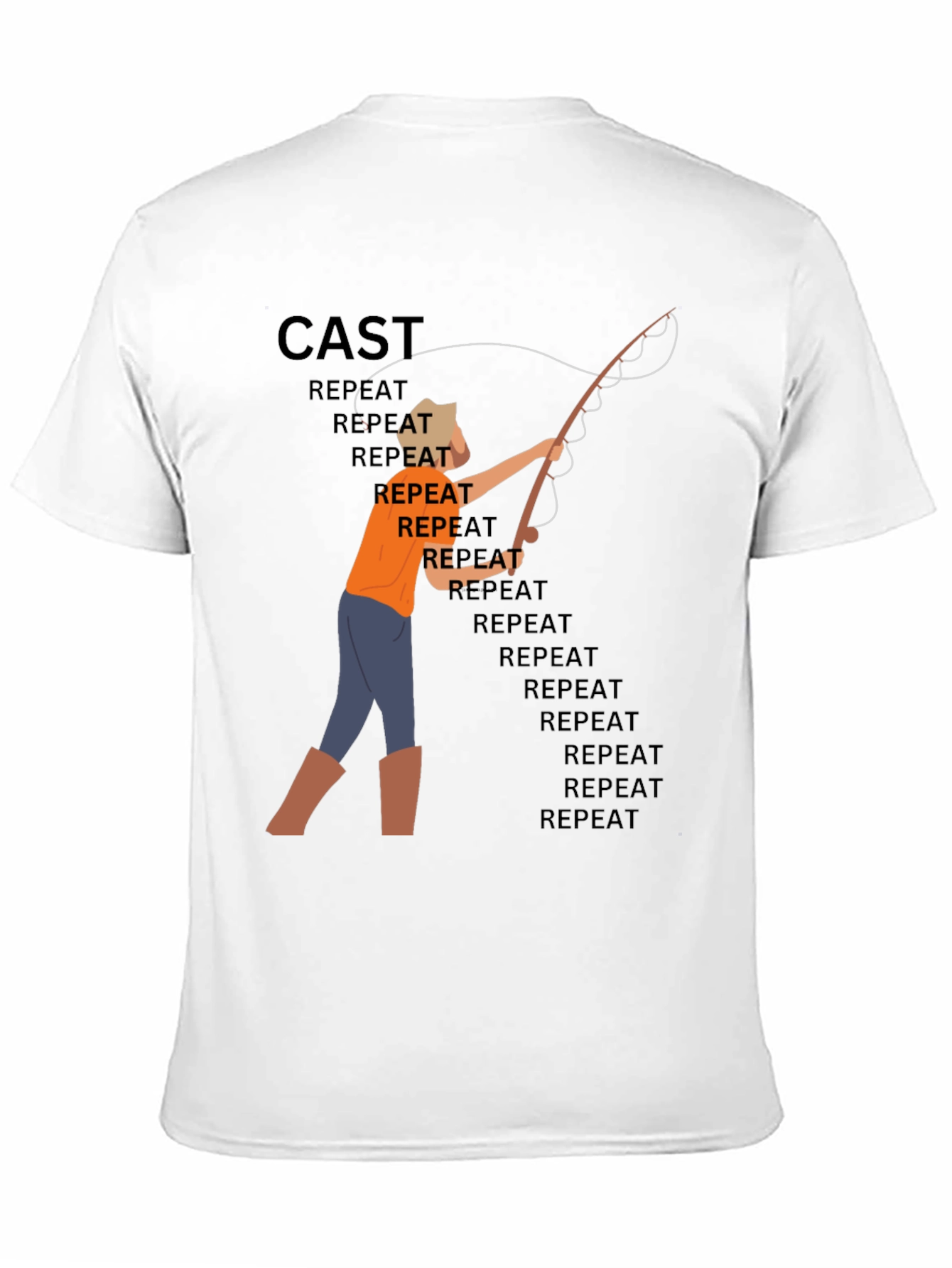 Cast Repeat Fishing T-Shirt