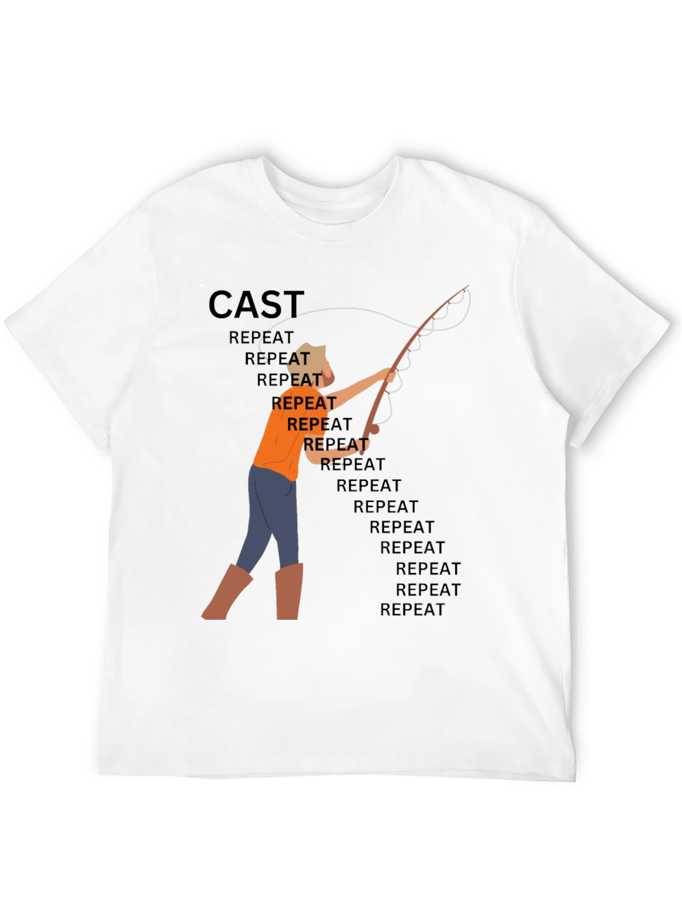 Cast Repeat Fishing T-Shirt