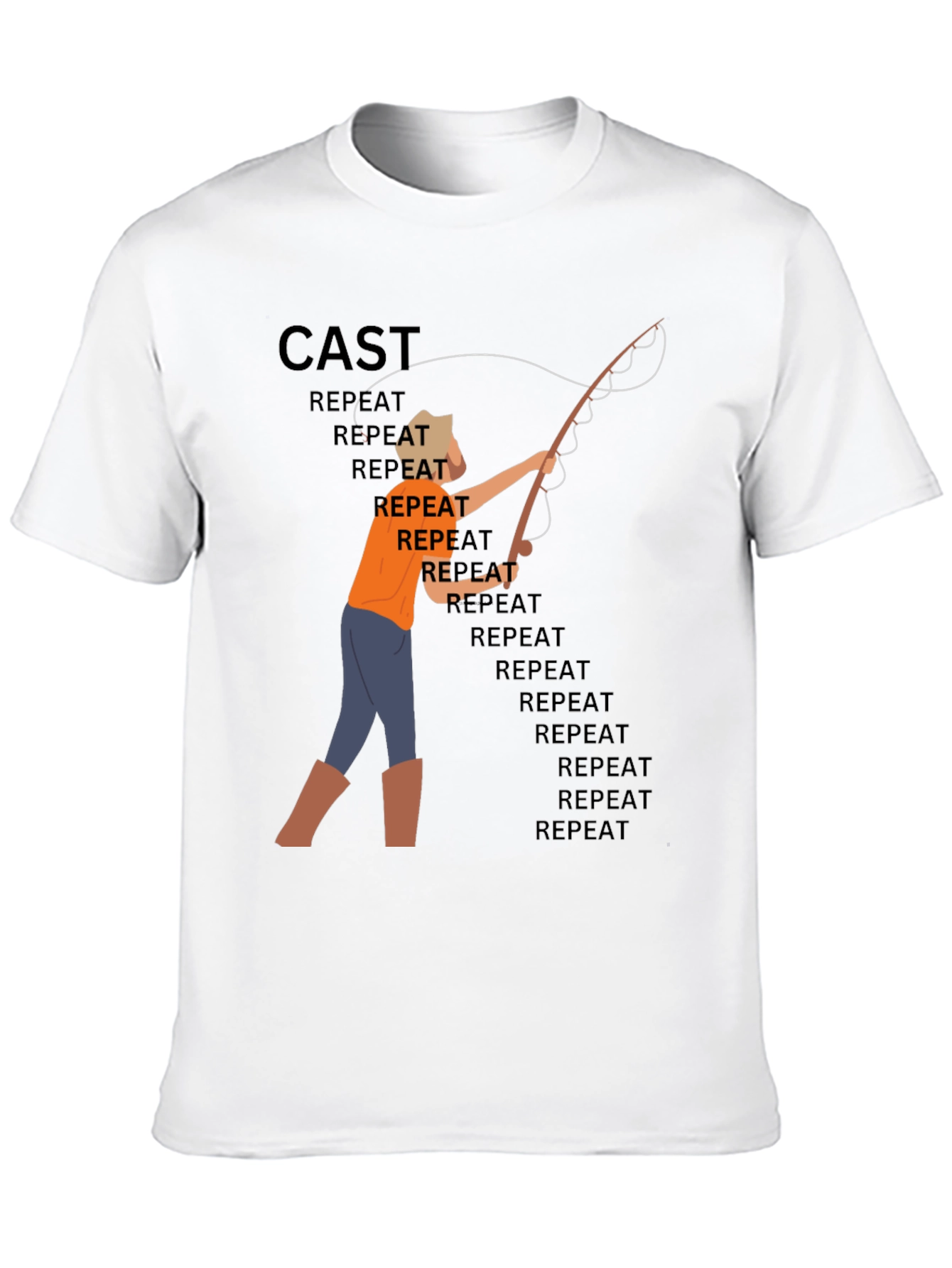 Cast Repeat Fishing T-Shirt
