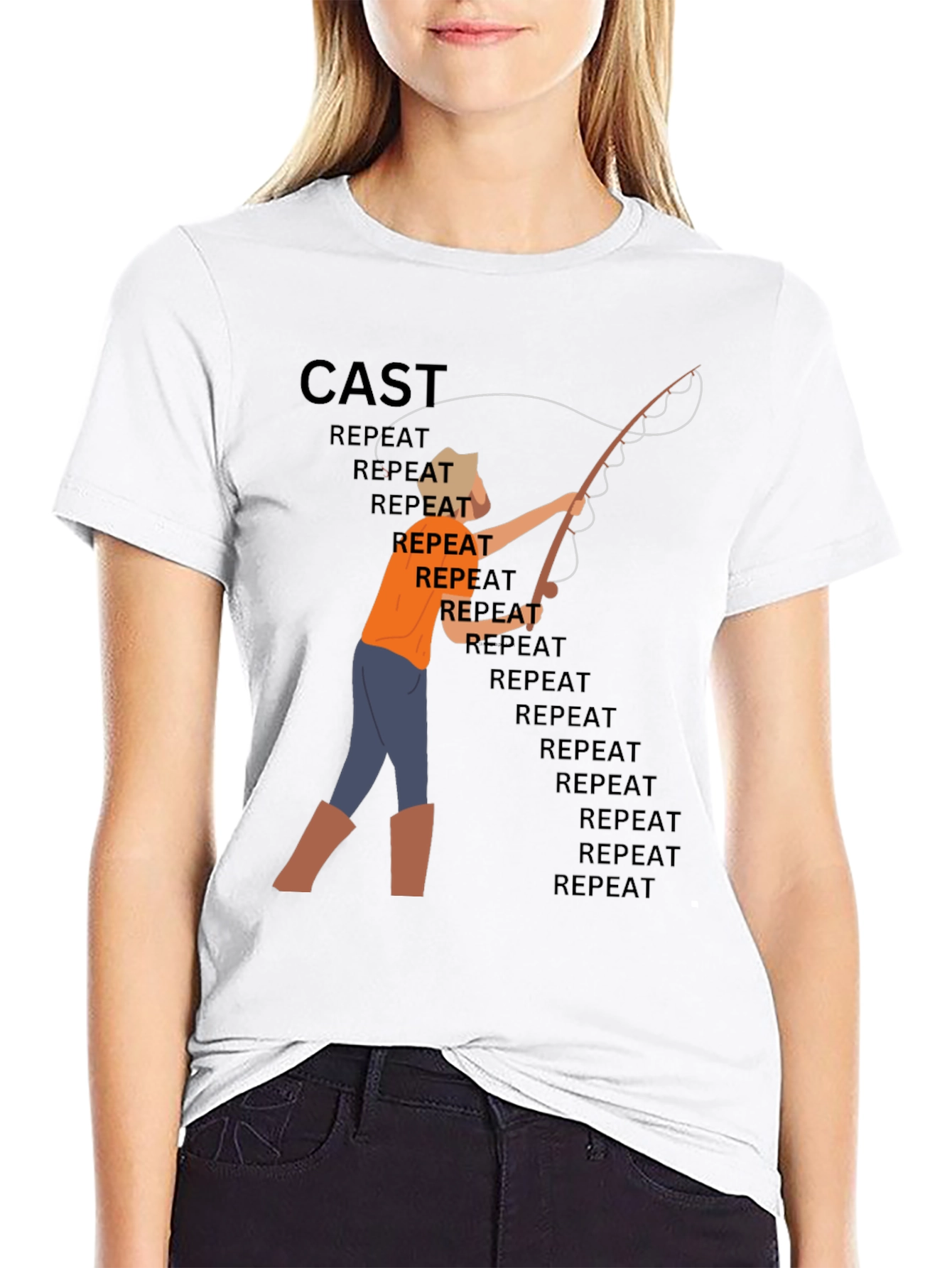 Cast Repeat Fishing T-Shirt